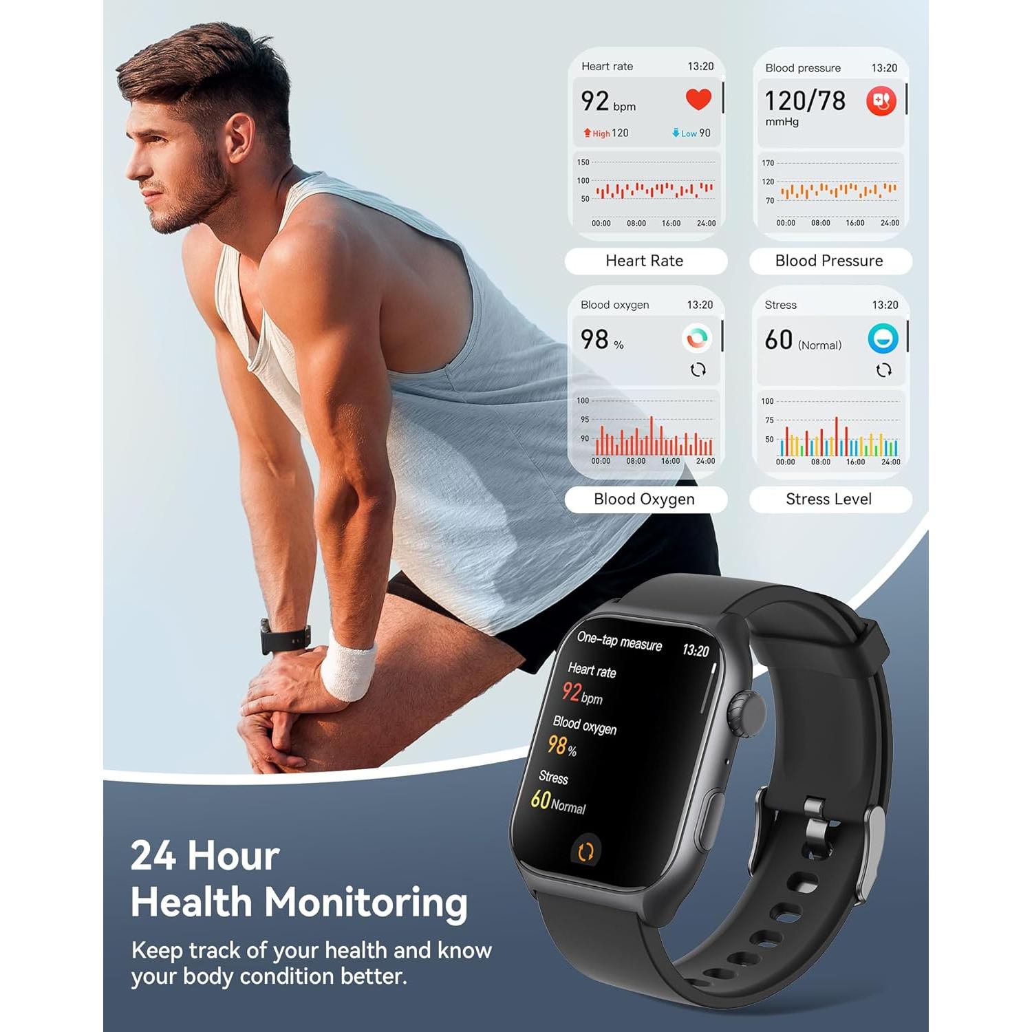 Reloj Inteligente Fitness GTS7 Pro Negro - Monitoreo Salud 24/7