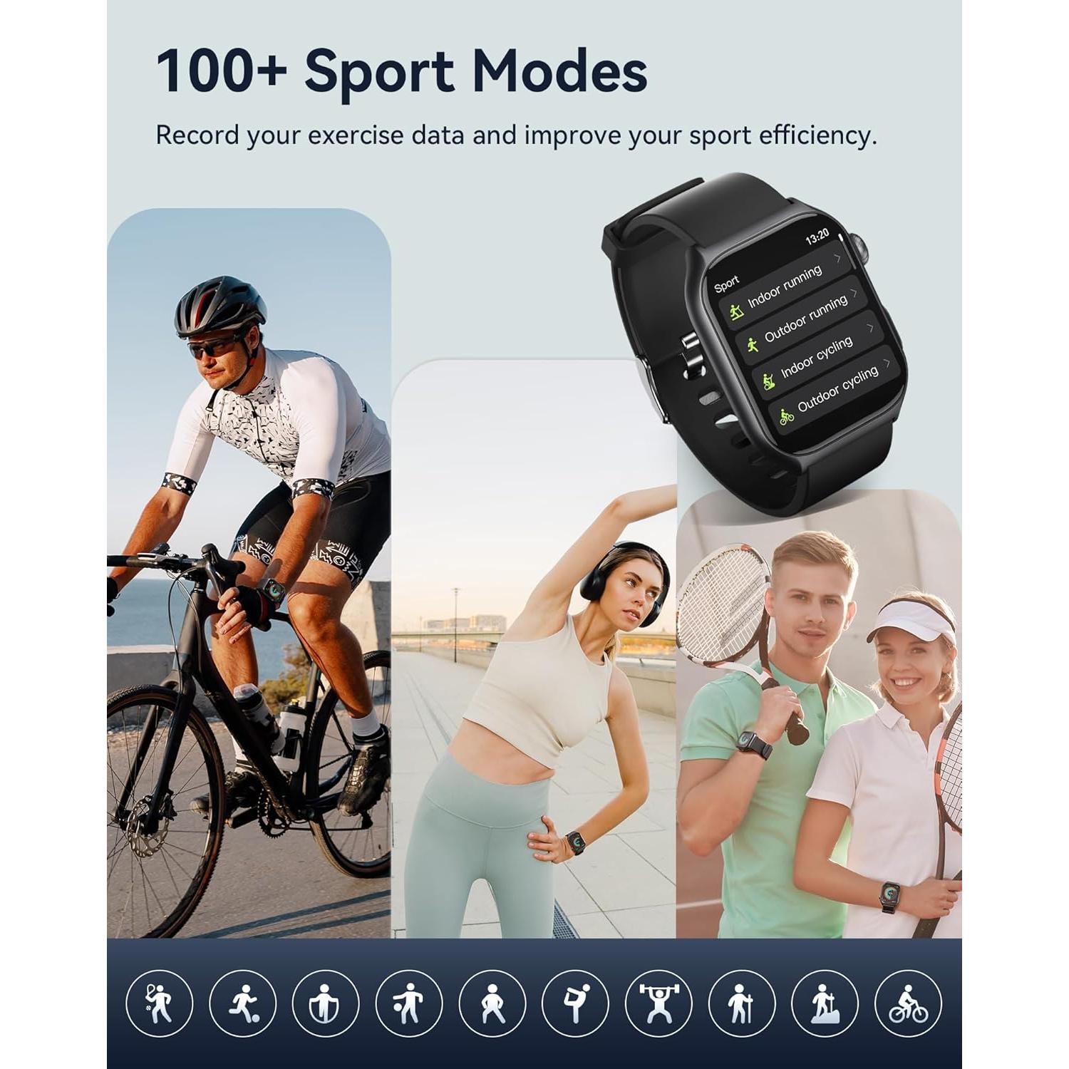 Reloj Inteligente Fitness GTS7 Pro Negro - Monitoreo Salud 24/7