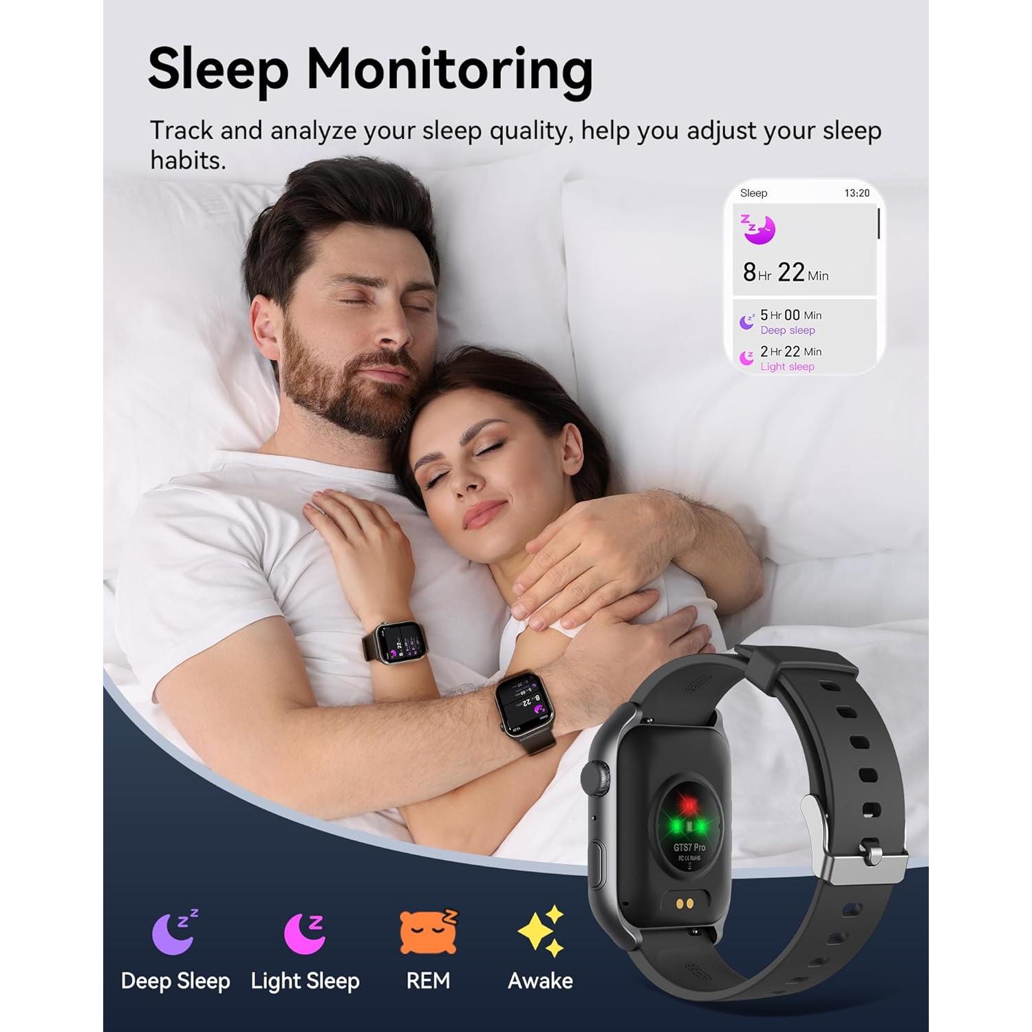 Reloj Inteligente Fitness GTS7 Pro Negro - Monitoreo Salud 24/7