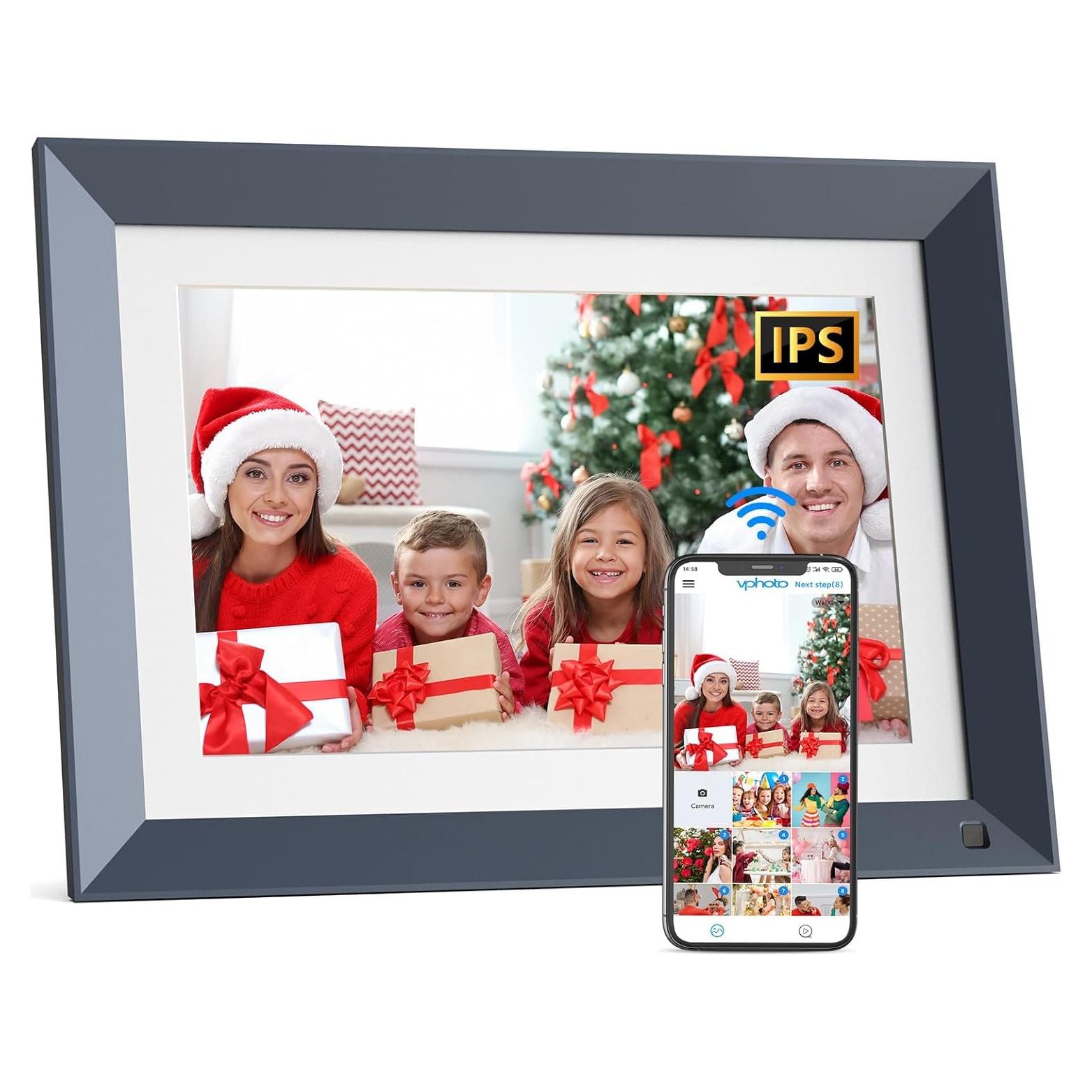 Marco de Foto Digital FULLJA 10.1" IPS 16GB WiFi Rotación Automática