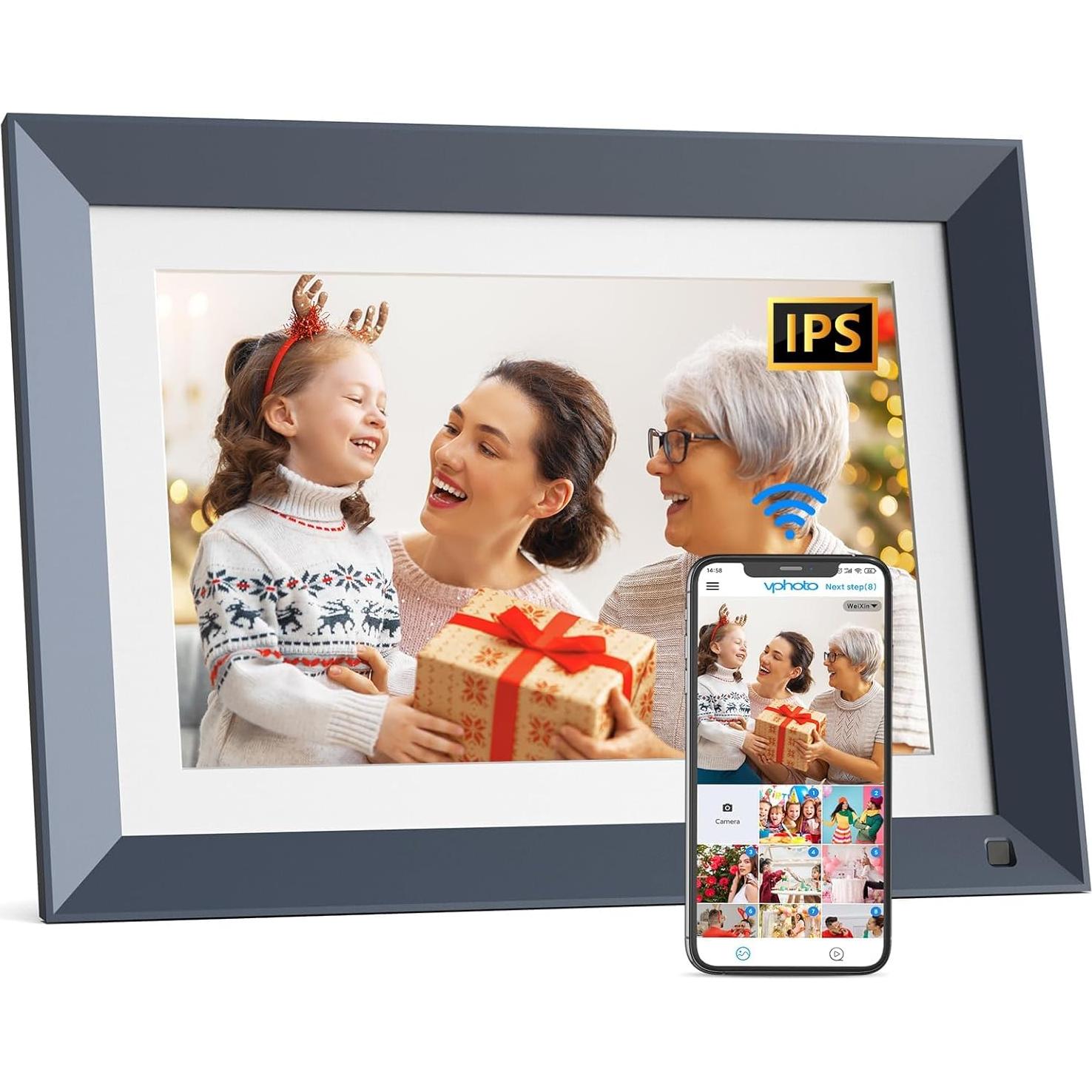 Marco de Foto Digital FULLJA 10.1" IPS 16GB WiFi Rotación Automática