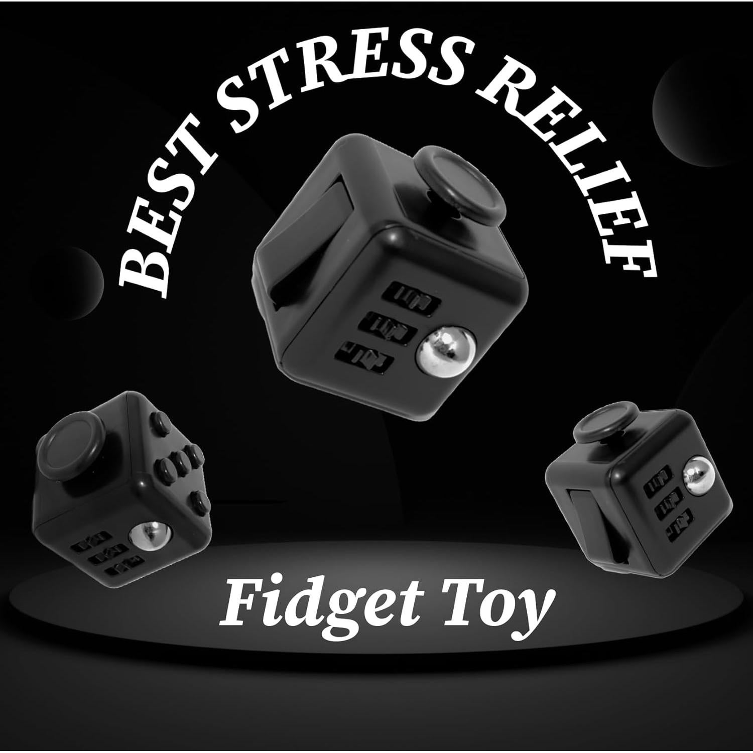 Cubo Antiestrés Premium Simplyy 3.18 cm Negro