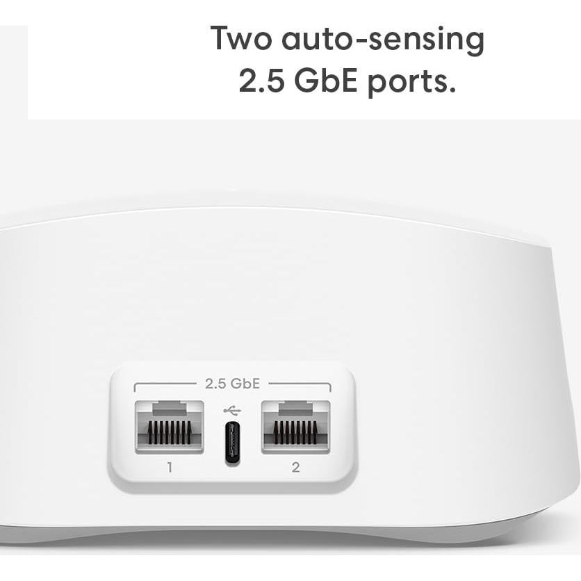 Amazon eero 7 with 1 month free eero Plus (auto-renews) - Supports internet plans up to 2.5 Gbps, Coverage up to 2,000 sq. ft., Connect 120+ devices, 1-pack