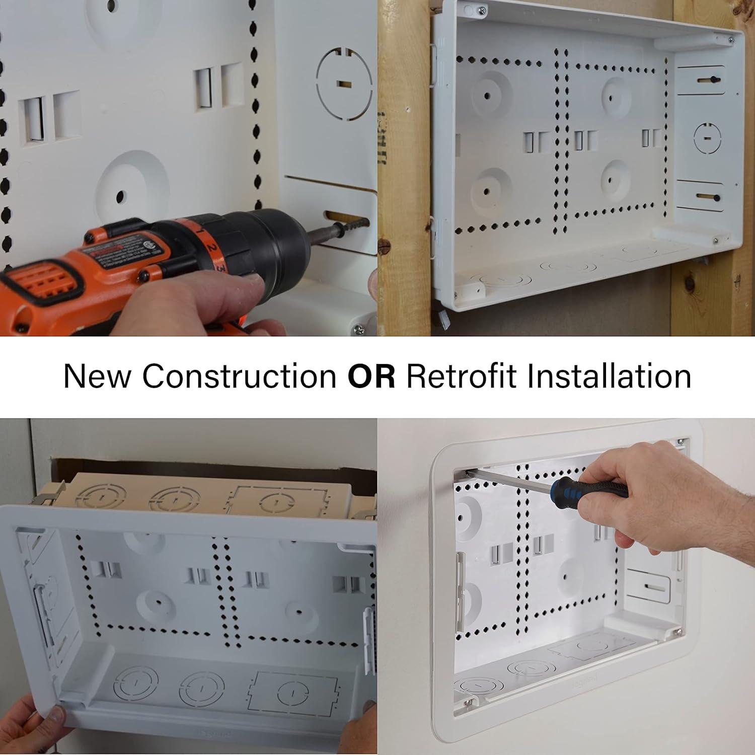 Caja Empotrada On-Q 9" Blanca para TV y Multimedia