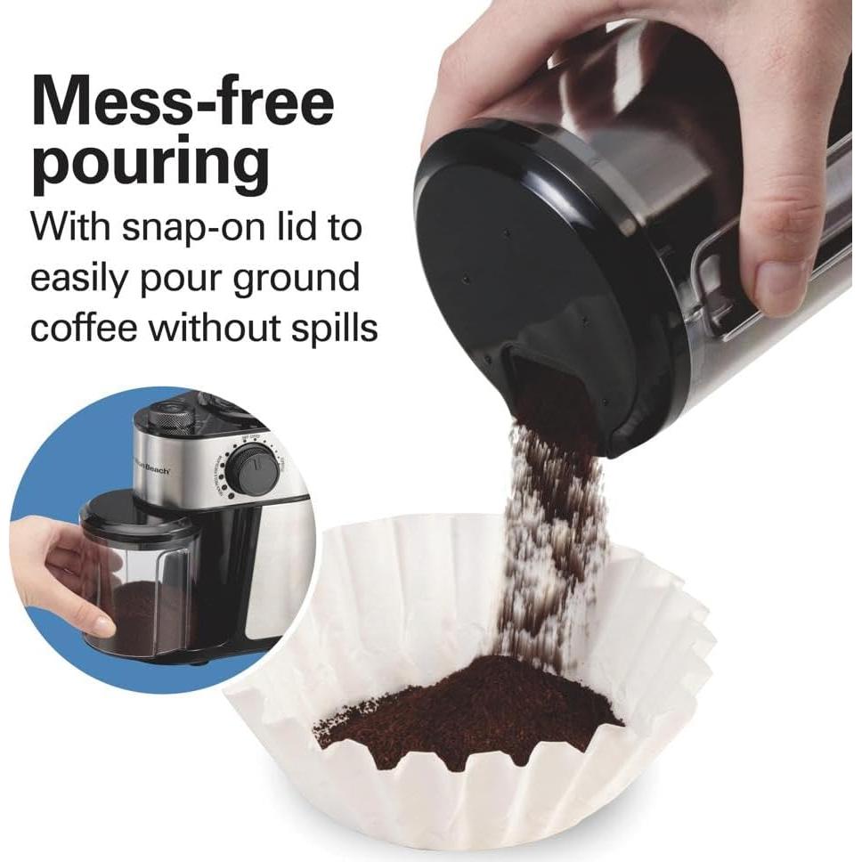 Molino de Café Eléctrico Hamilton Beach 80385 Acero Inoxidable 0.45kg