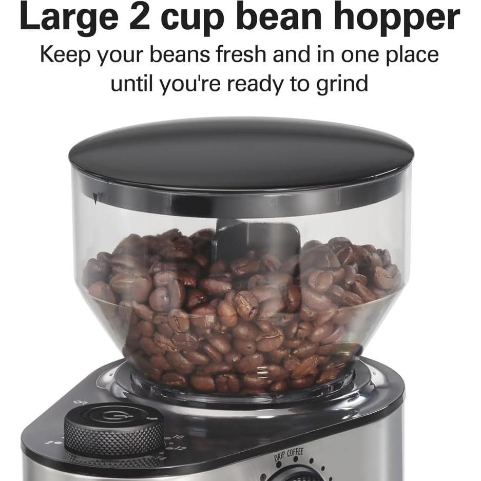 Molino de Café Eléctrico Hamilton Beach 80385 Acero Inoxidable 0.45kg