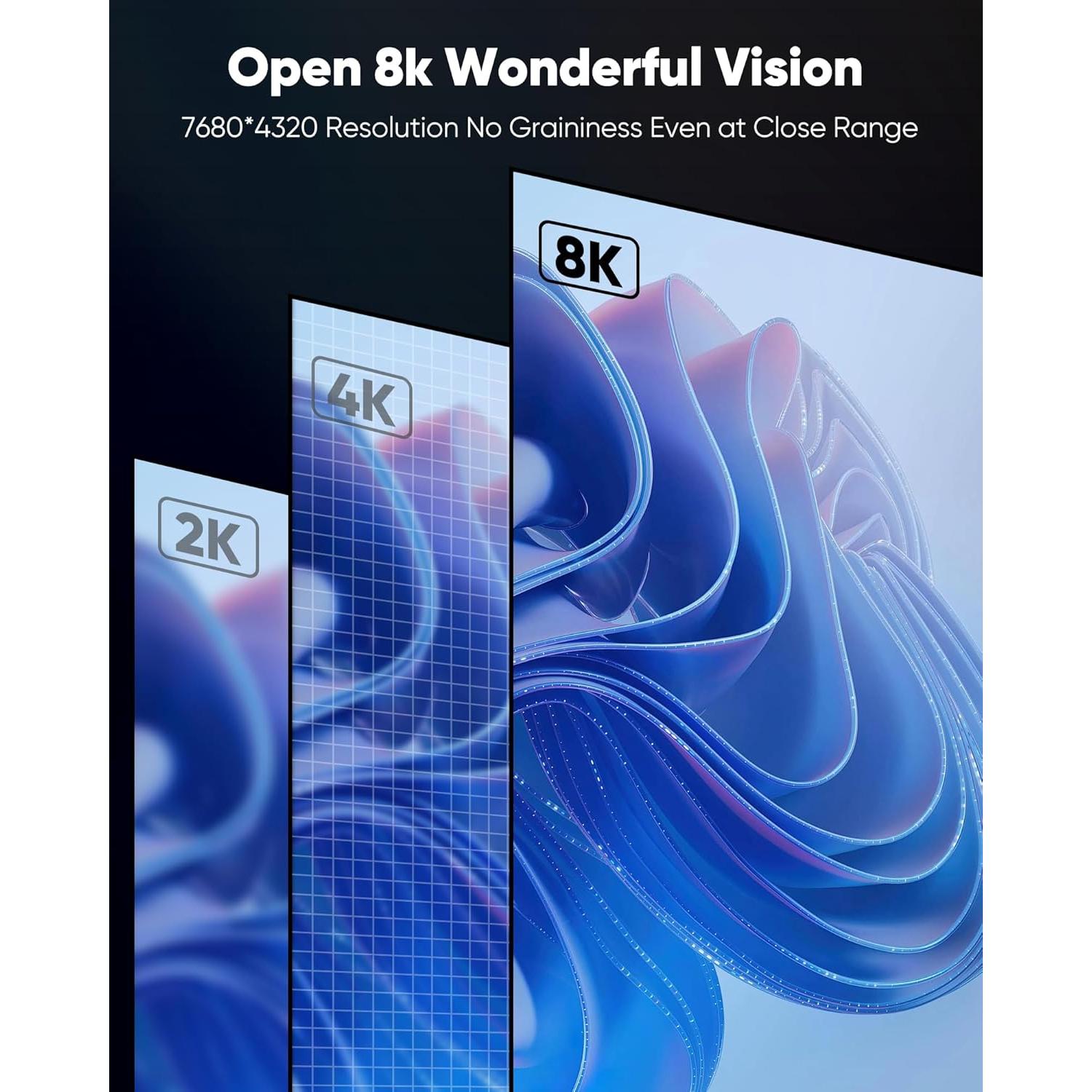 Cable HDMI 2.1 Capshi 0.61m 48Gbps 8K 4K@120Hz Trenzado