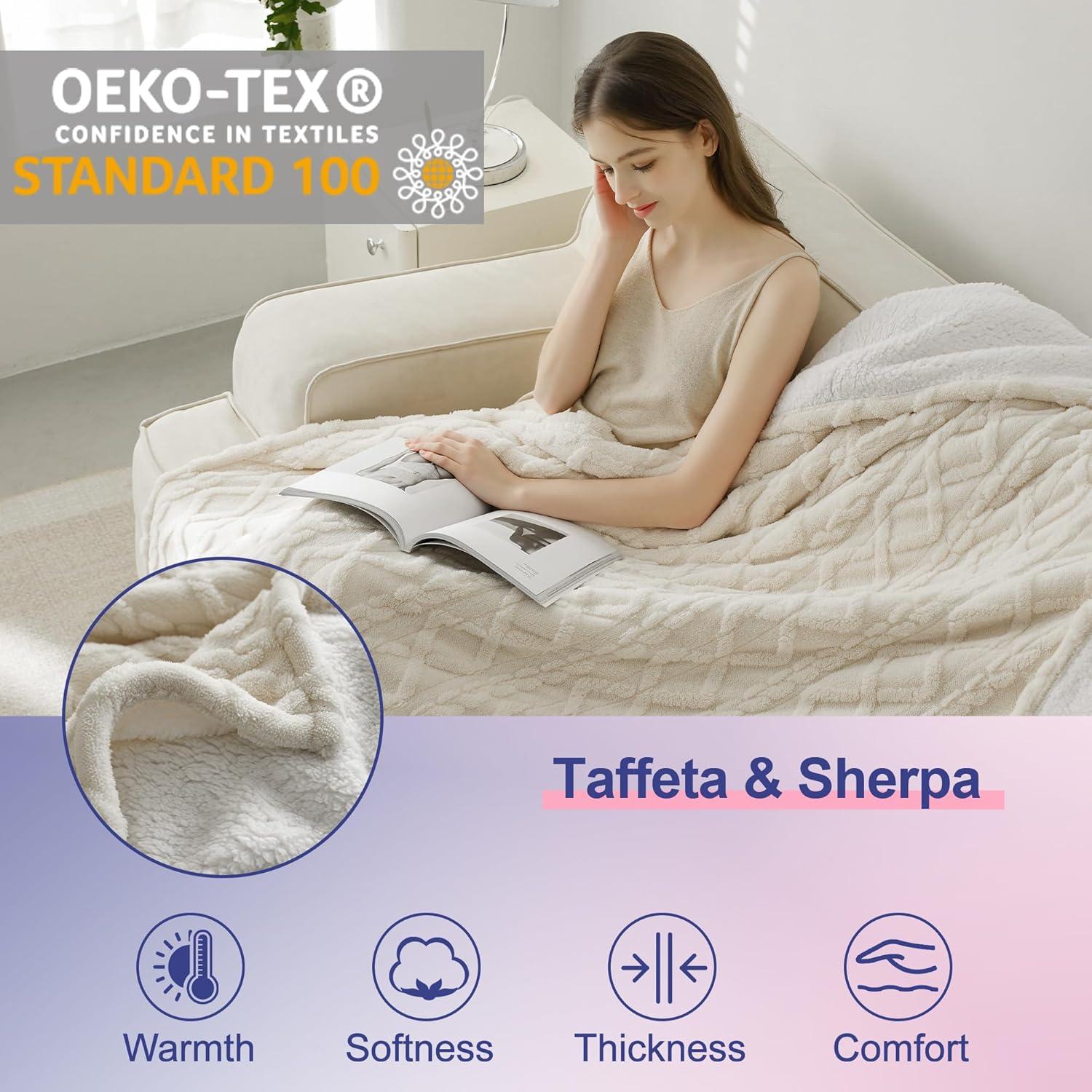 Manta Eléctrica XINIUSLEEP 127x152cm 5 Niveles Calor Beige