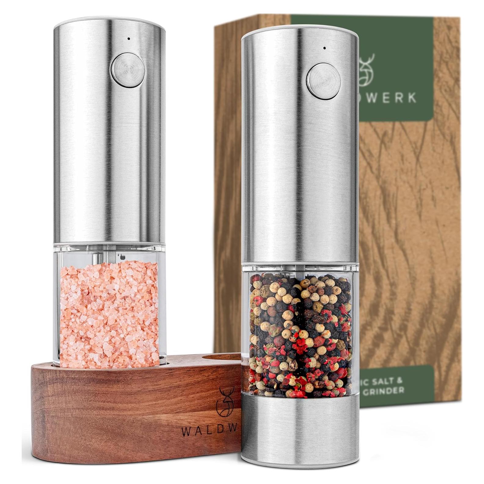 Conjunto Molinillos Eléctricos de Sal y Pimienta WALDWERK