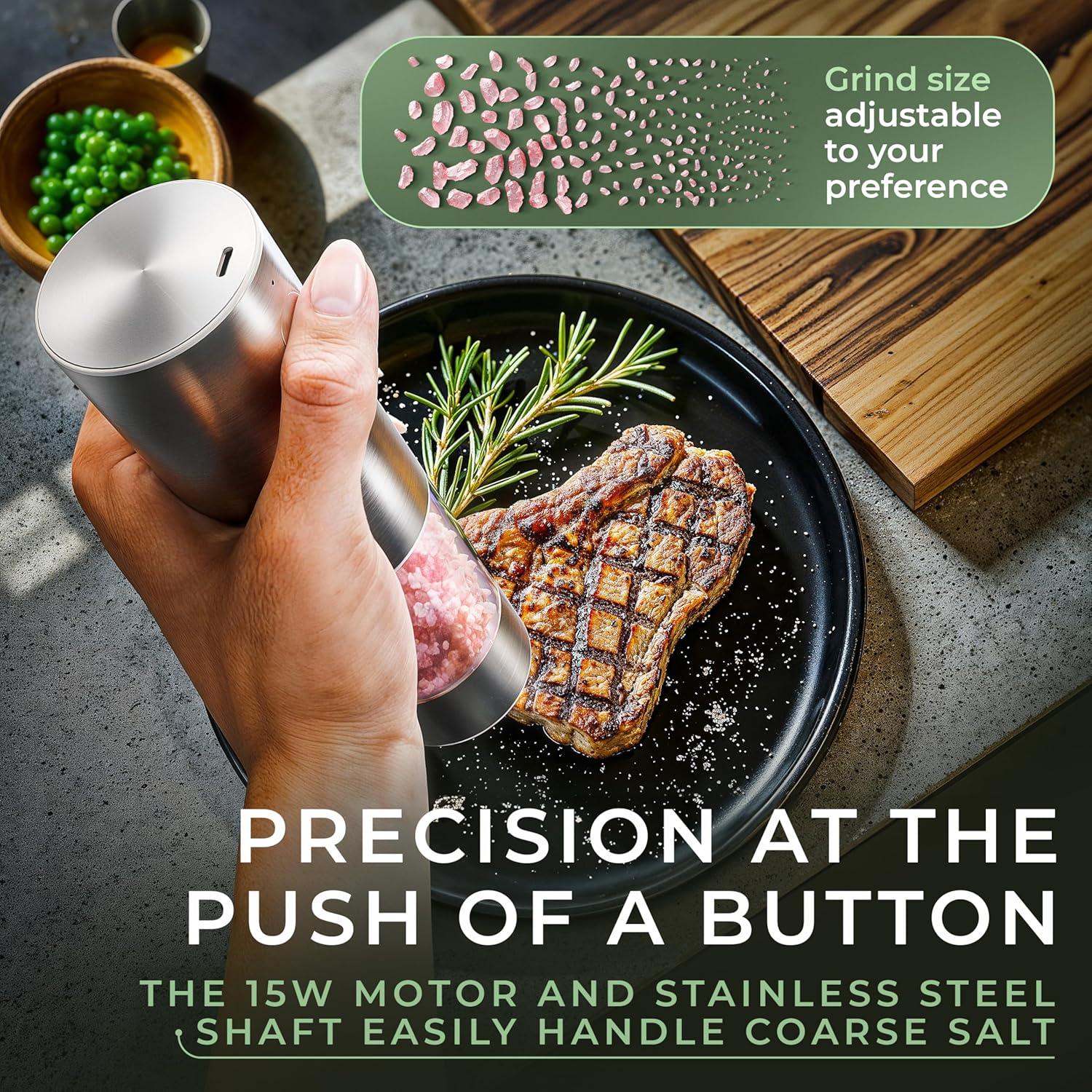 Conjunto Molinillos Eléctricos de Sal y Pimienta WALDWERK