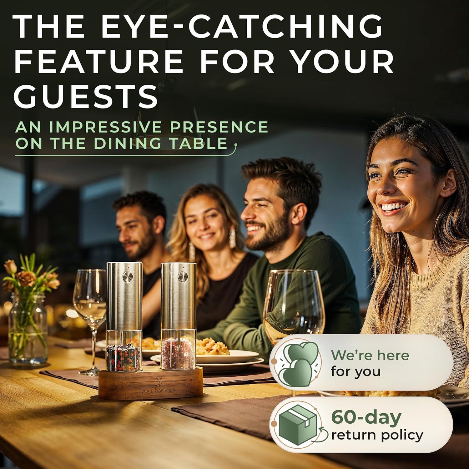 Conjunto Molinillos Eléctricos de Sal y Pimienta WALDWERK