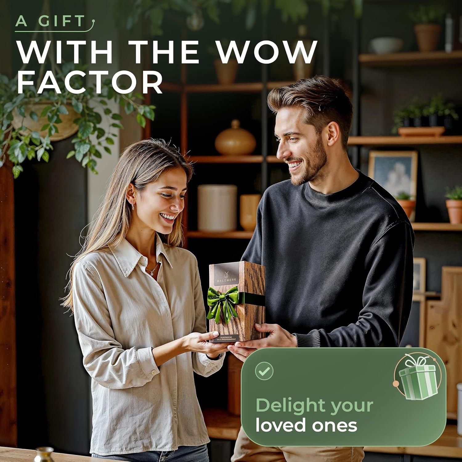 Conjunto Molinillos Eléctricos de Sal y Pimienta WALDWERK