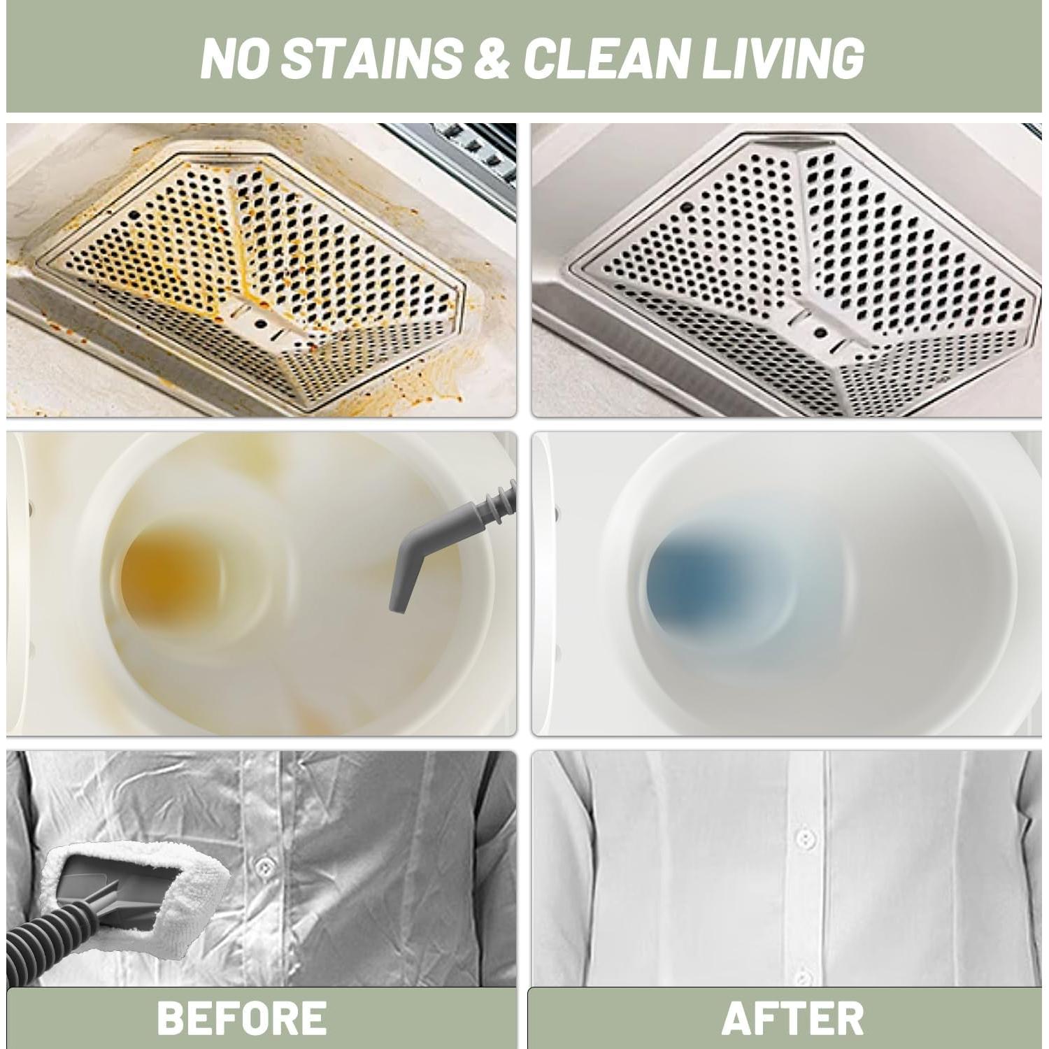 Limpiador de Vapor de Mano Outspurge 350ml Verde 13 Accesorios