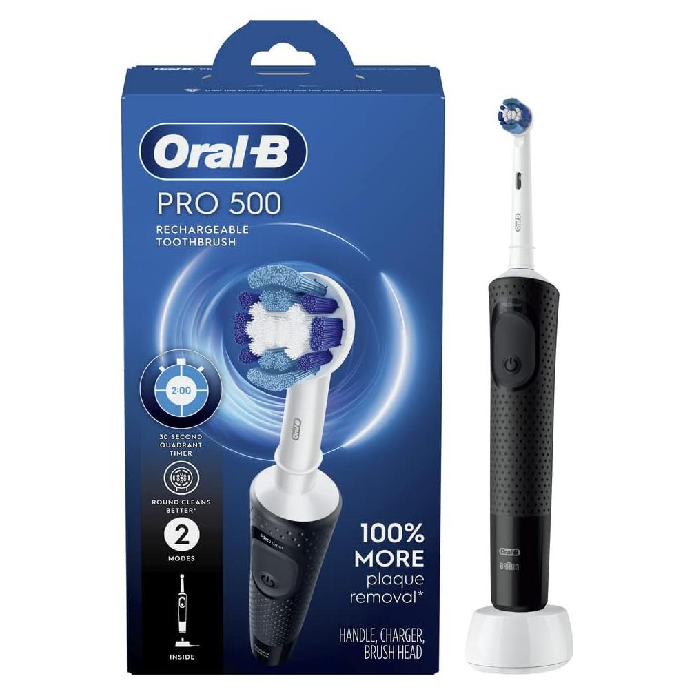 Cepillo de Dientes Eléctrico Oral-B Pro 500 Recargable Negro