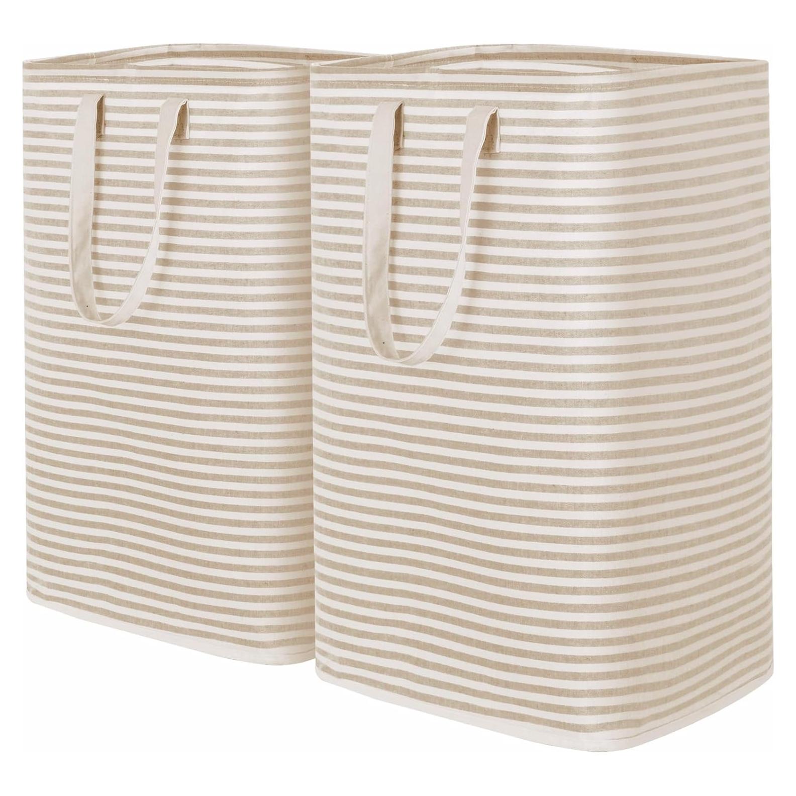 Cesta de Ropa Plegable Lifewit 2 Pack 80L Beige Impermeable