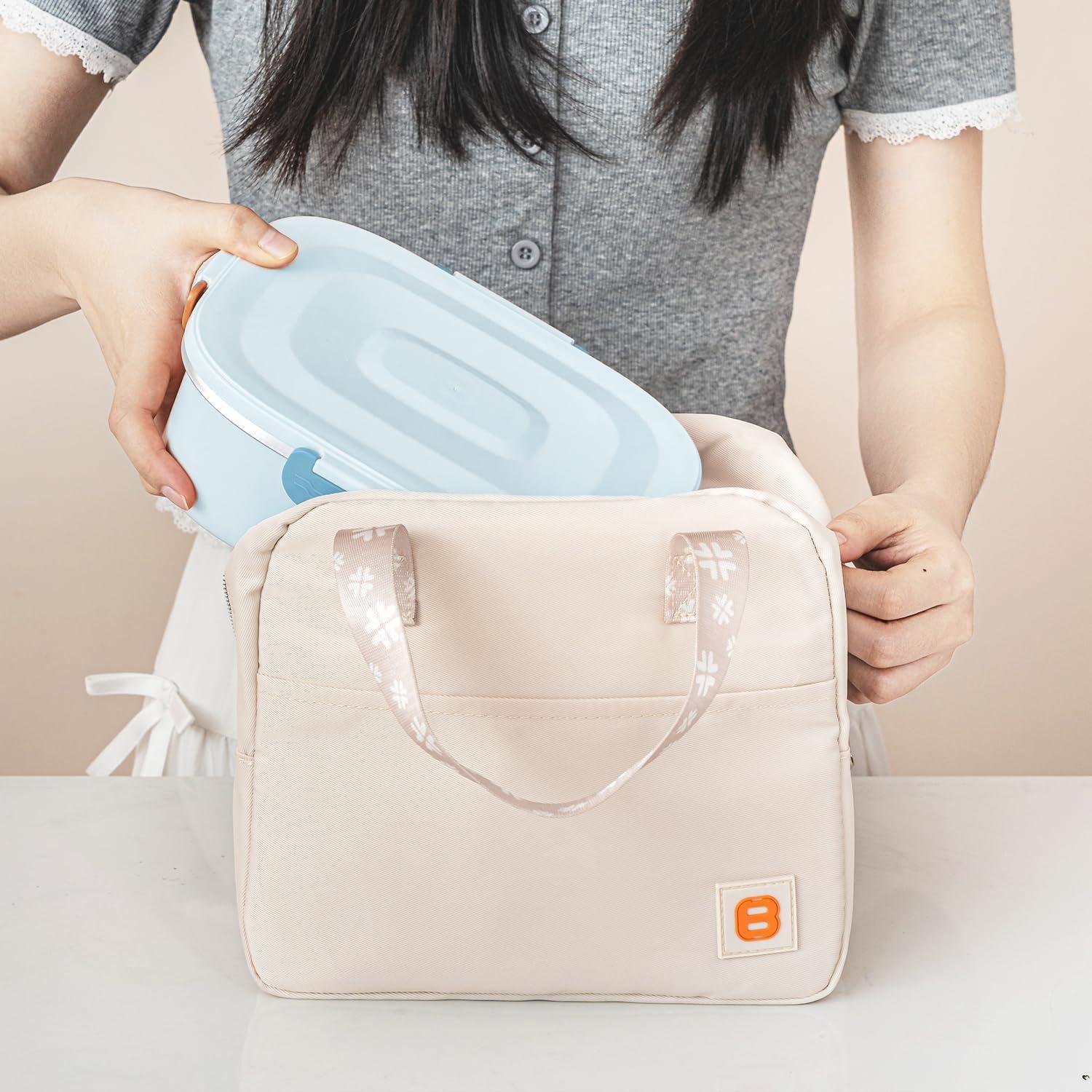 Caja Bento Aislada Beviss 21x11 cm Acero Inoxidable Azul