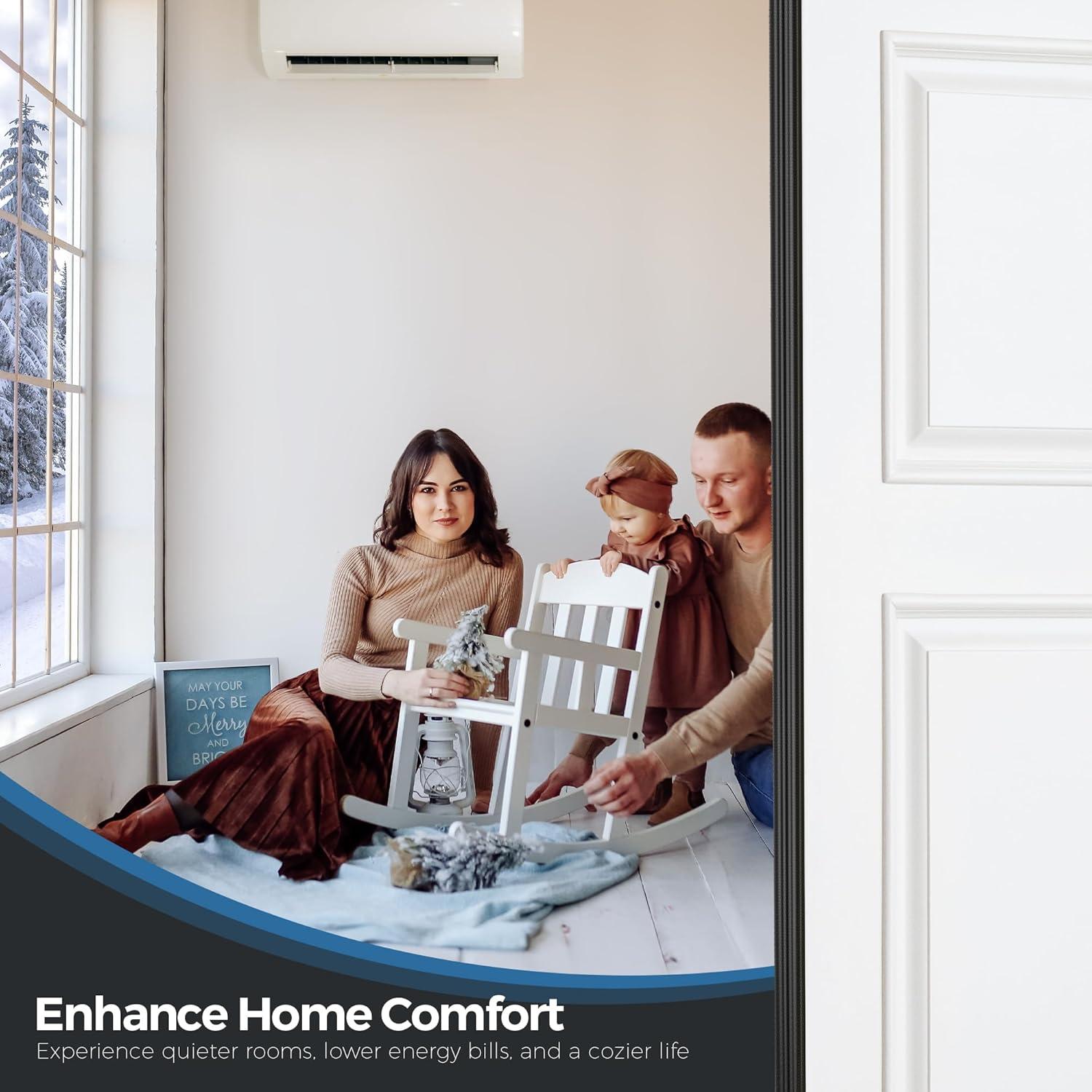 Sello de Aislamiento de Puerta y Ventana Ravinte 3m Negro