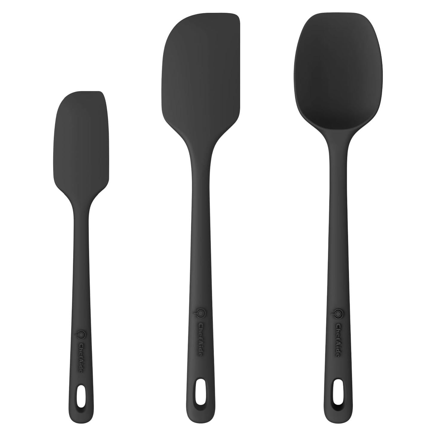 Juego de Espátulas de Silicona ChefAide 3 Piezas Resistente al Calor