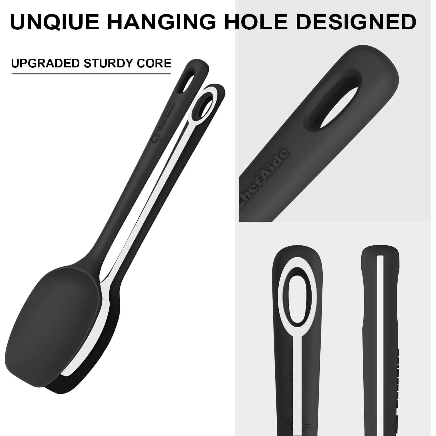 Juego de Espátulas de Silicona ChefAide 3 Piezas Resistente al Calor