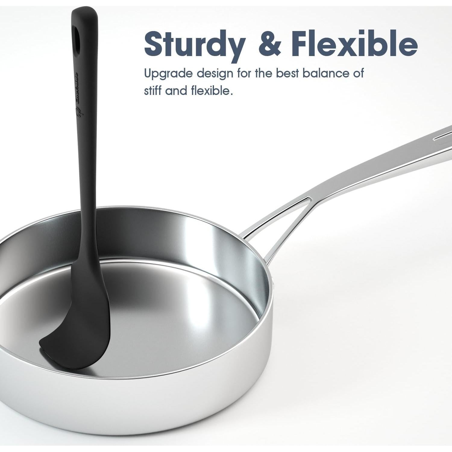 Juego de Espátulas de Silicona ChefAide 3 Piezas Resistente al Calor