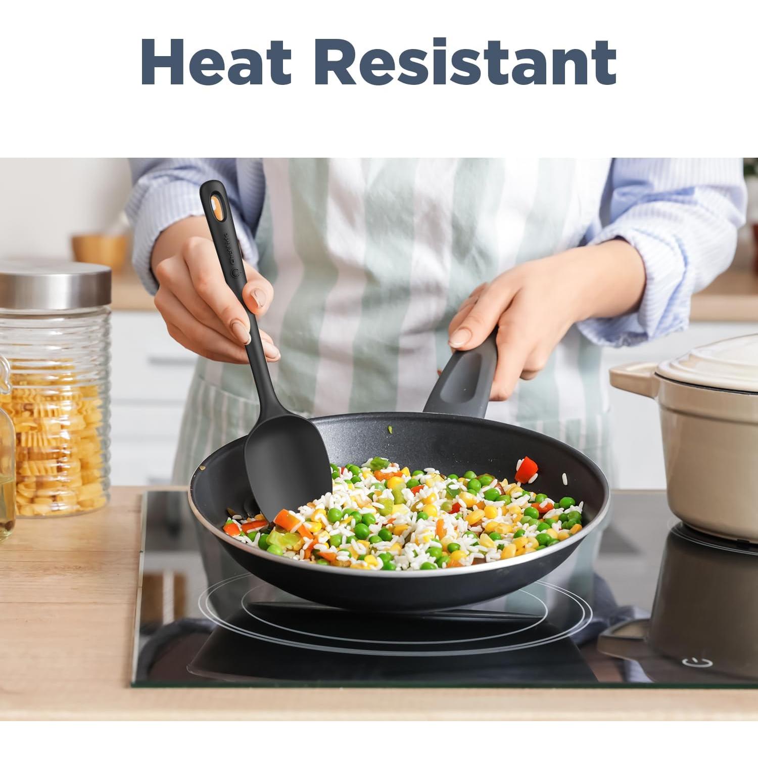 Juego de Espátulas de Silicona ChefAide 3 Piezas Resistente al Calor