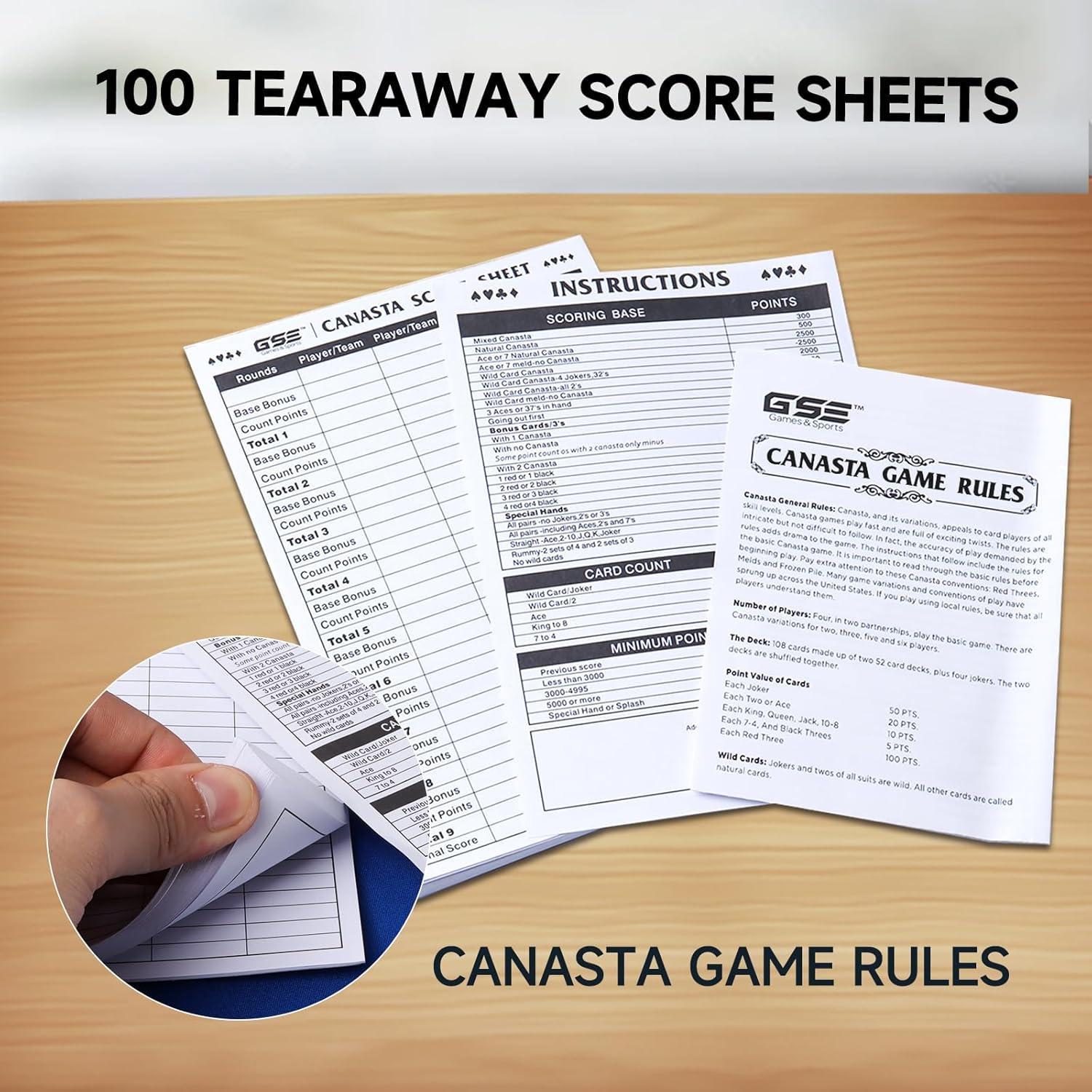 Juego de Canasta GSE Games & Sports Expert con 6 Barajas Azules