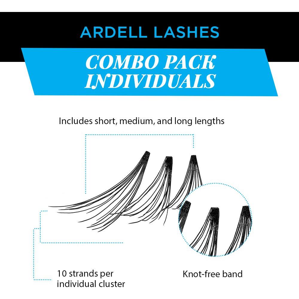 Pestañas Postizas Individuales Ardell Combo Negro - 4 Paquetes