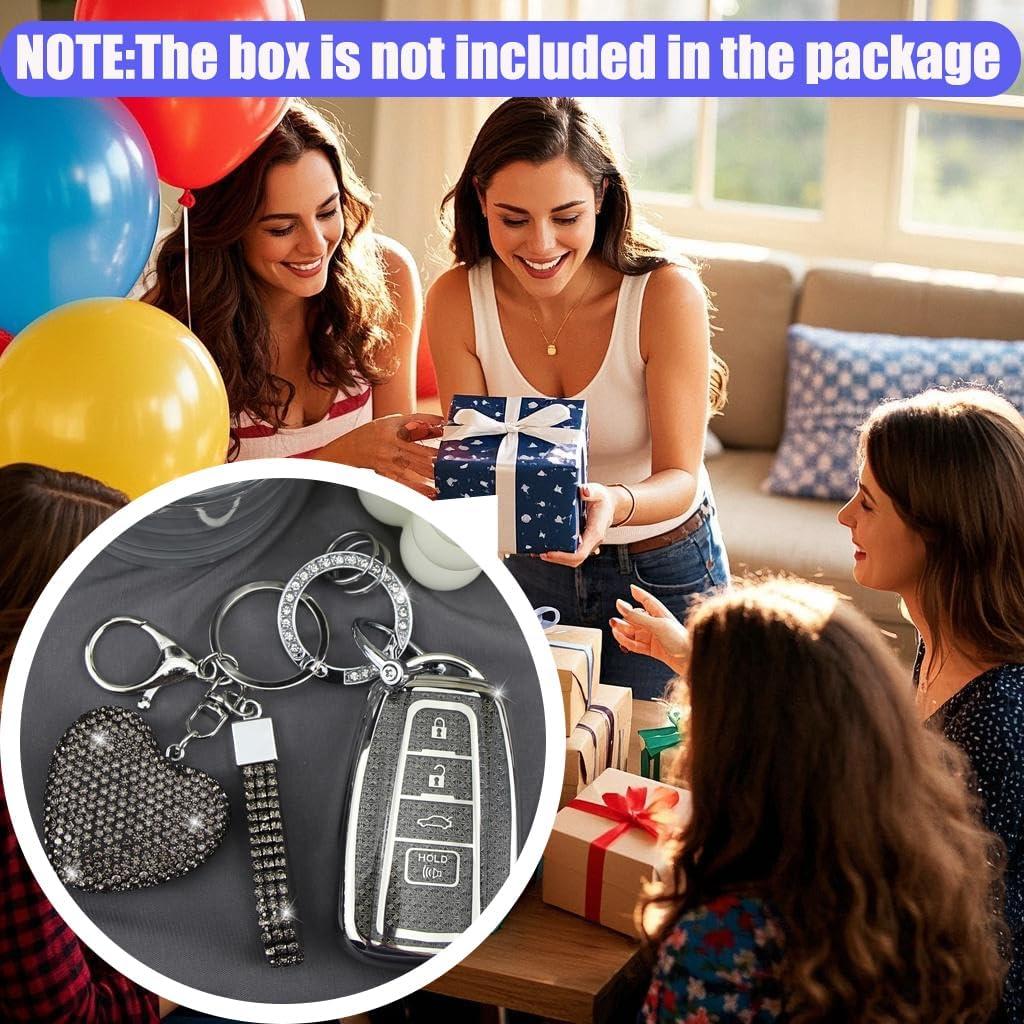 Funda de Llave YIKECASE para Toyota 4 Botones Corazón Negro