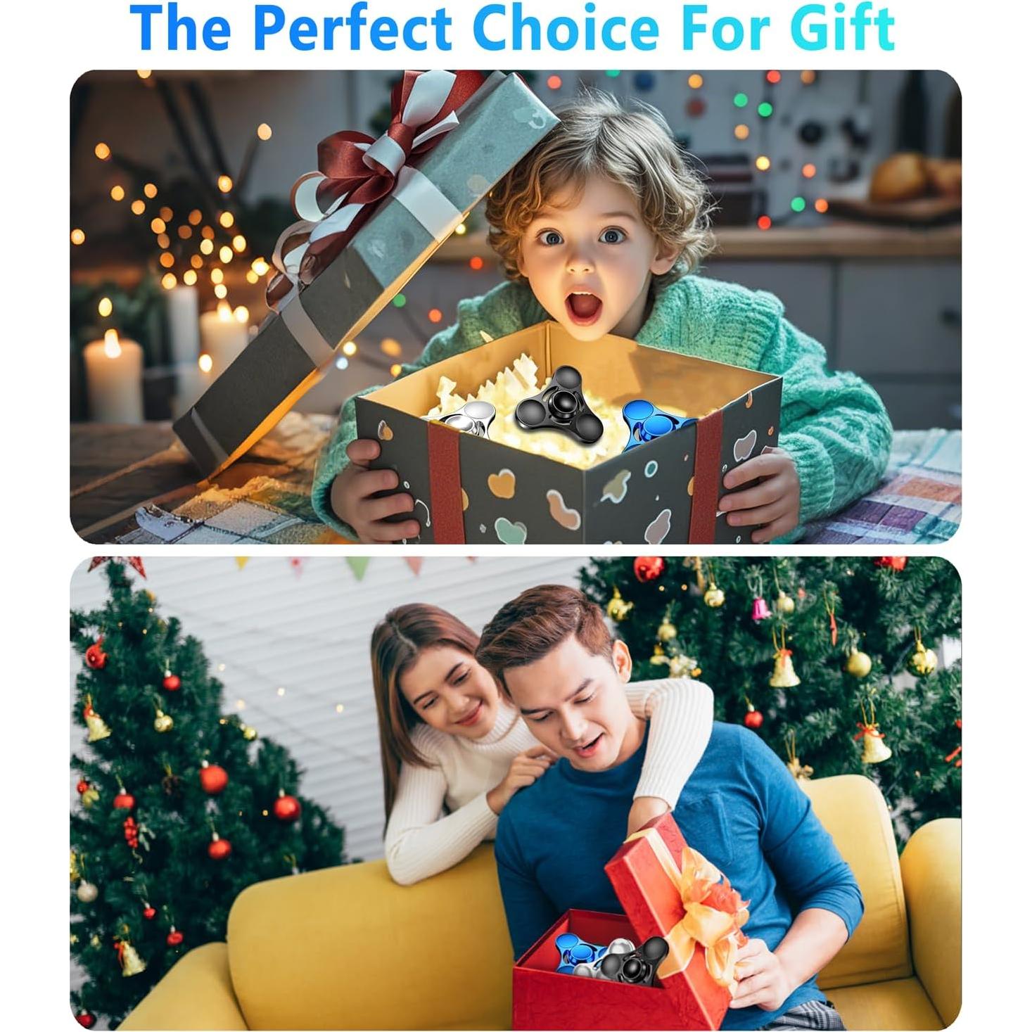 Fidget Spinner ATESSON Negro Alivio Estrés 6.1 cm Alta Velocidad