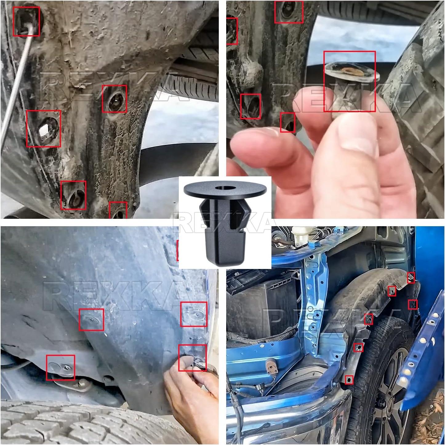 Tuercas de Guardabarros Nylon 10pcs Rexka para Toyota Lexus