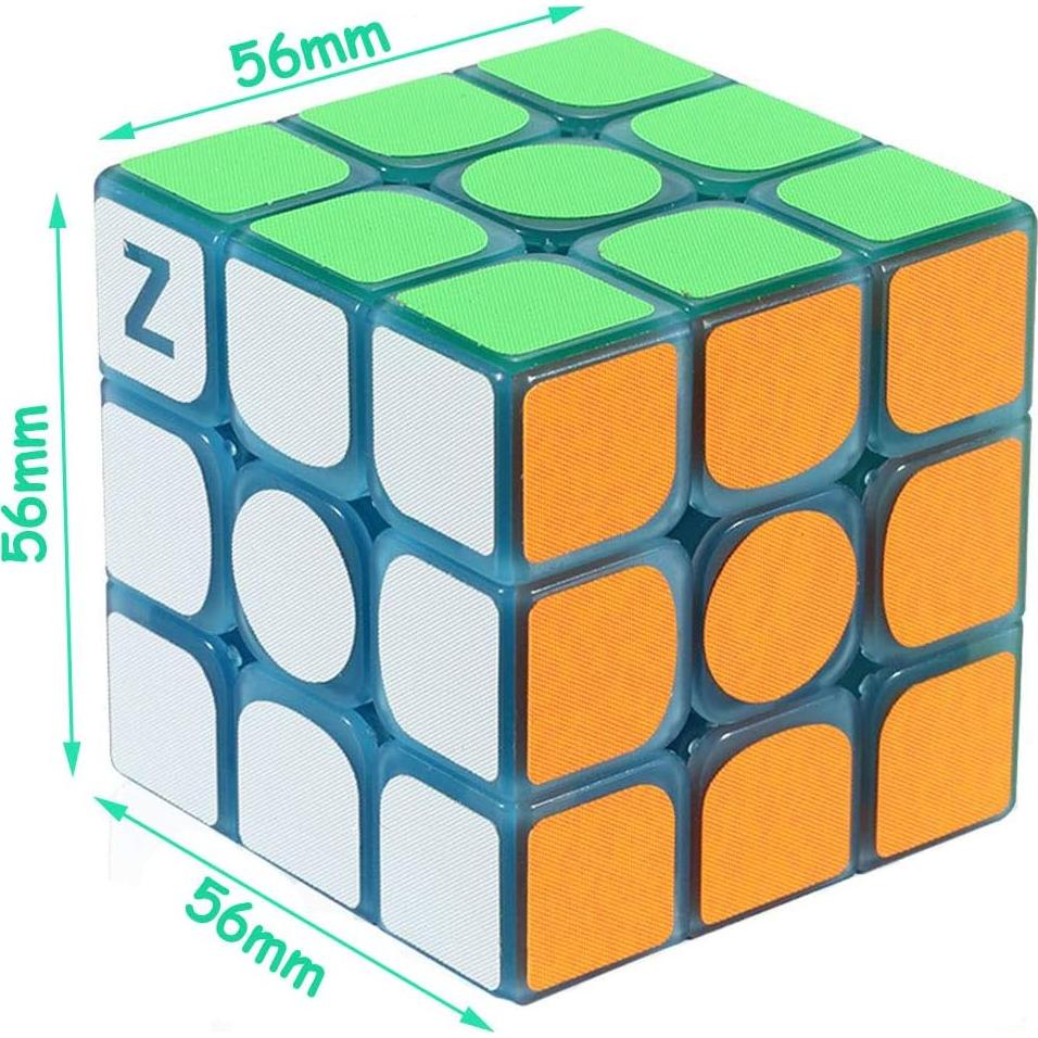 Cubo Mágico Fluorescente Azul TANCH 3x3 Brilla en la Oscuridad