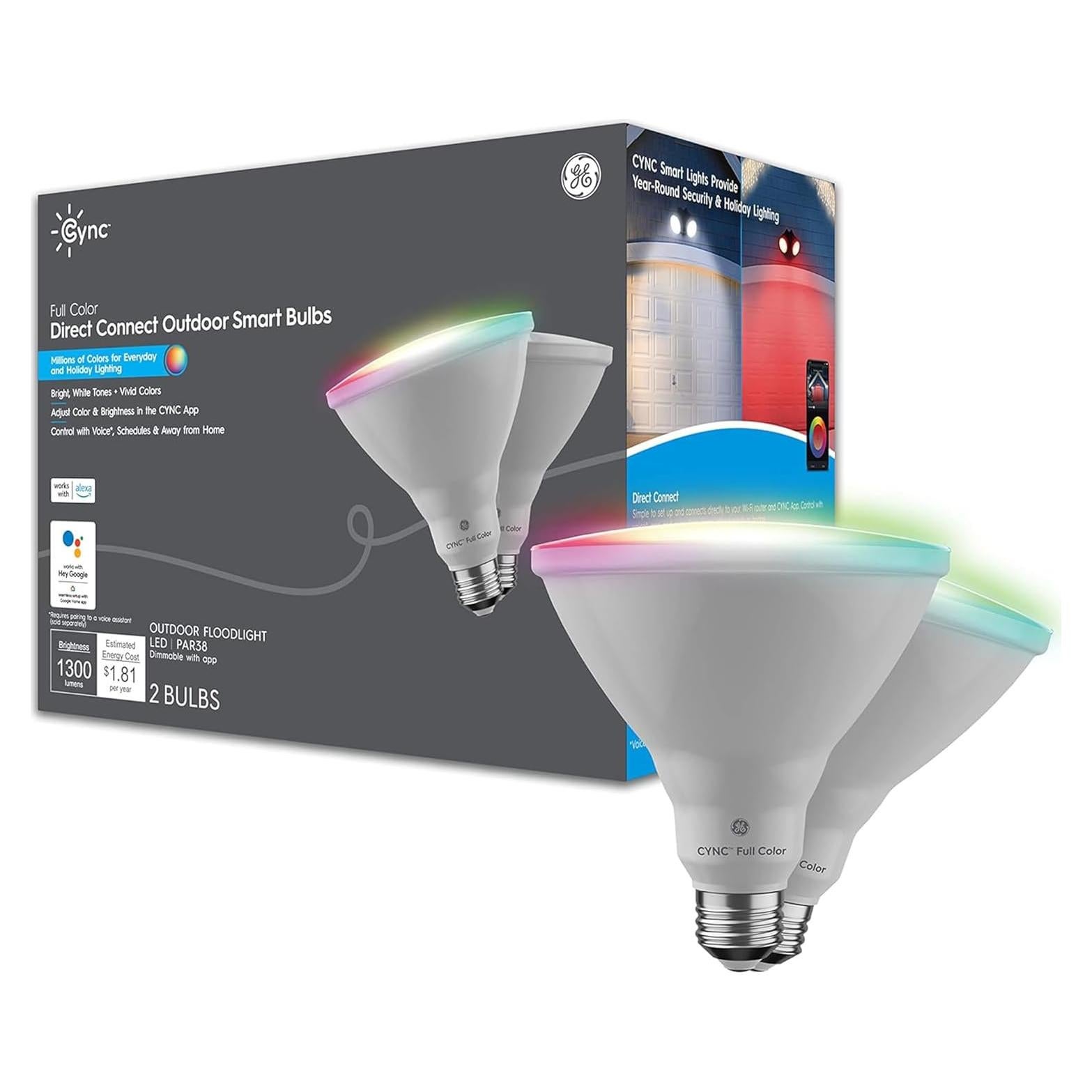 Bombilla LED PAR38 Cync Inteligente RGBW - Paquete de 2