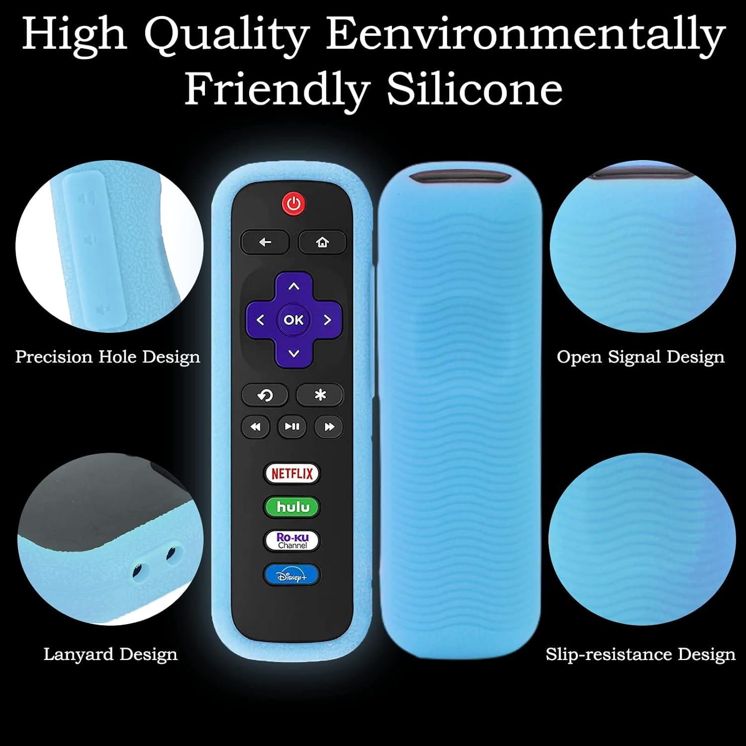 Funda Protectora de Silicona Gavyqier para Control Remoto Roku