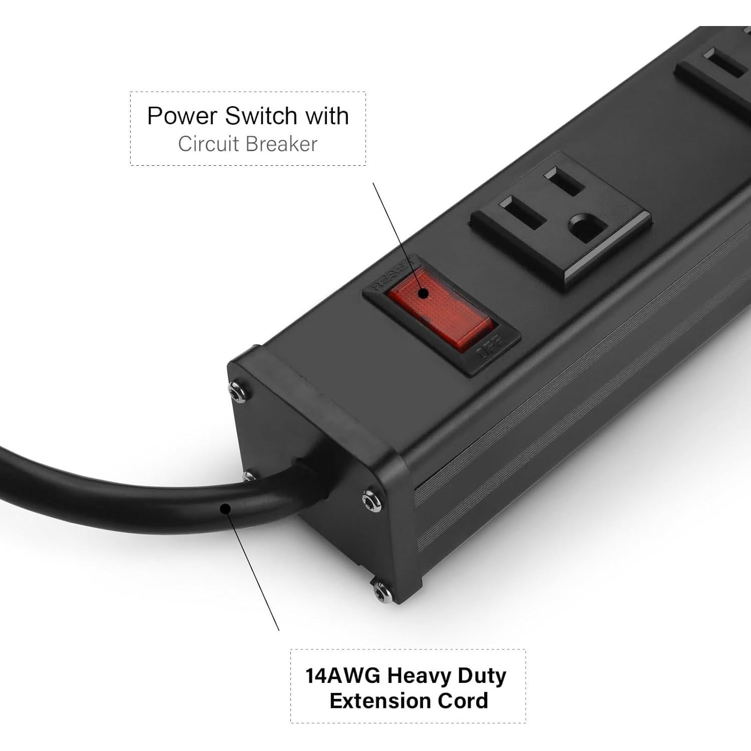 Regleta de Potencia Industrial CCCEI 16 Salidas 1.22m 15A