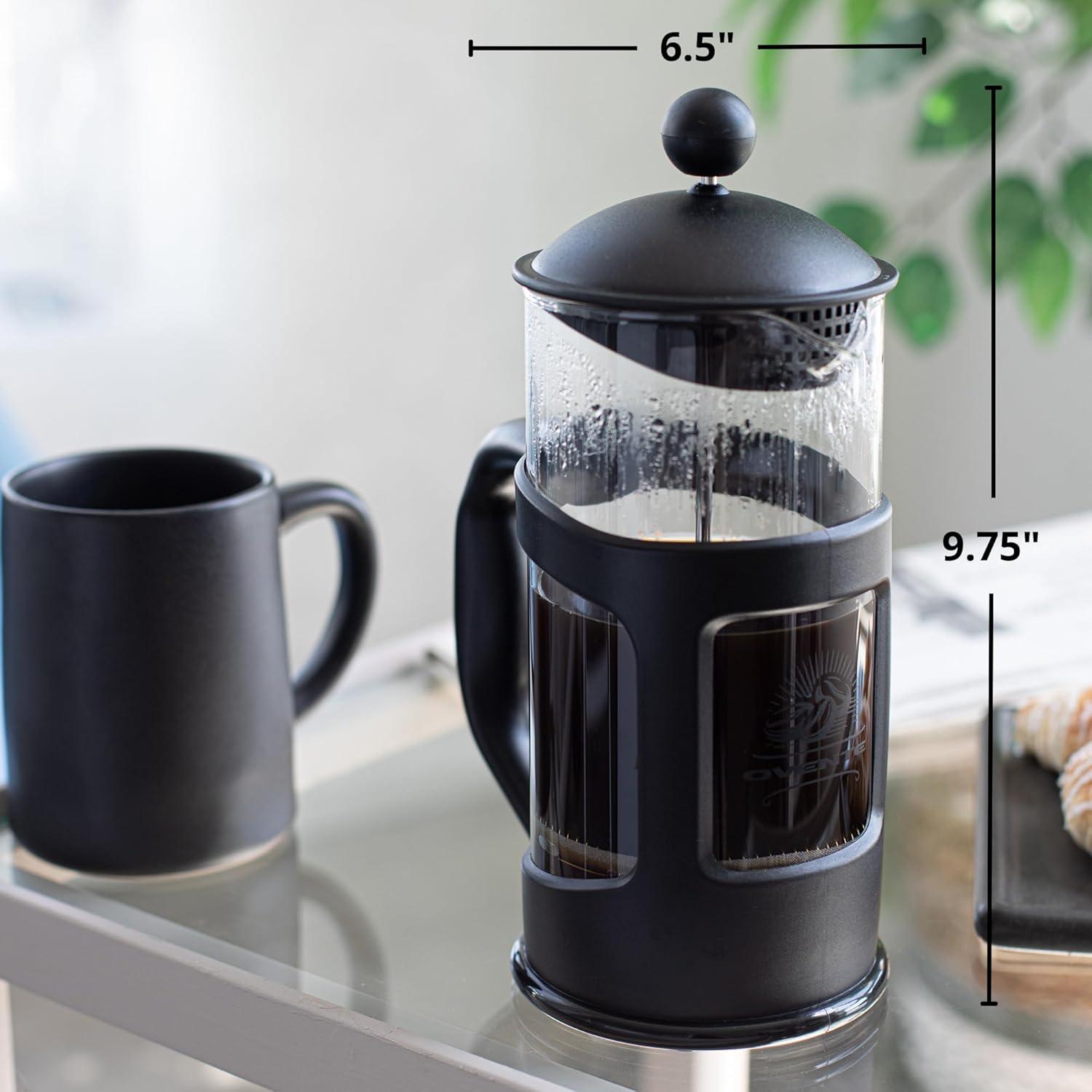 Cafetera Prensa Francesa OVENTE 1 Litro Vidrio Borosilicato