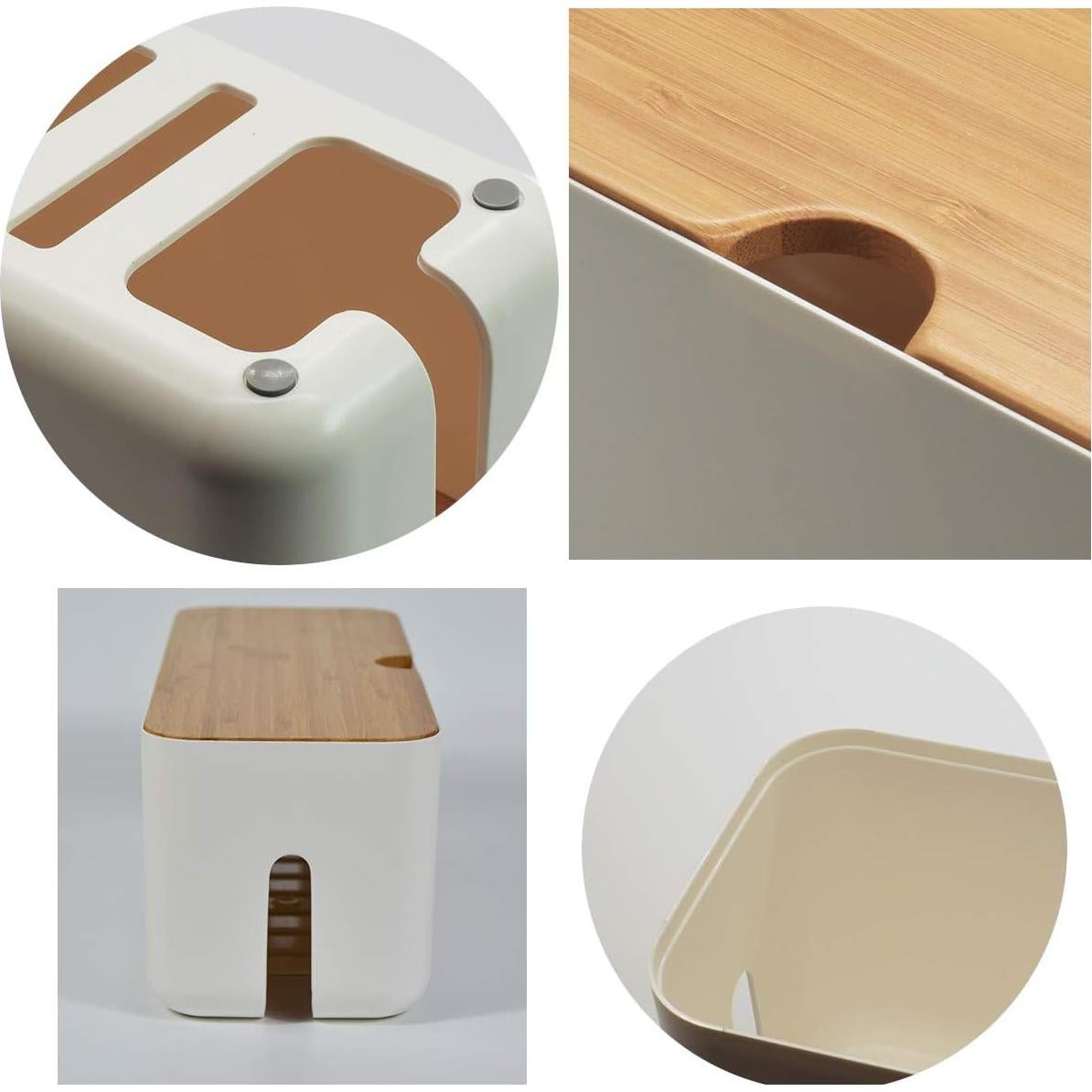 Cajas Organizadoras de Cables Changsuo - Pequeña y Grande Blanca