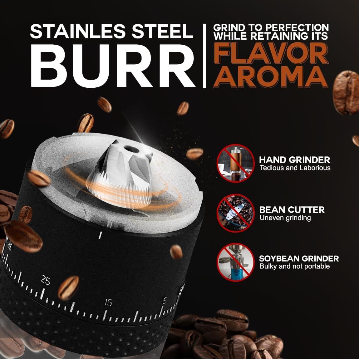 Molino de Café Portátil Leburry Eléctrico Recargable 25g