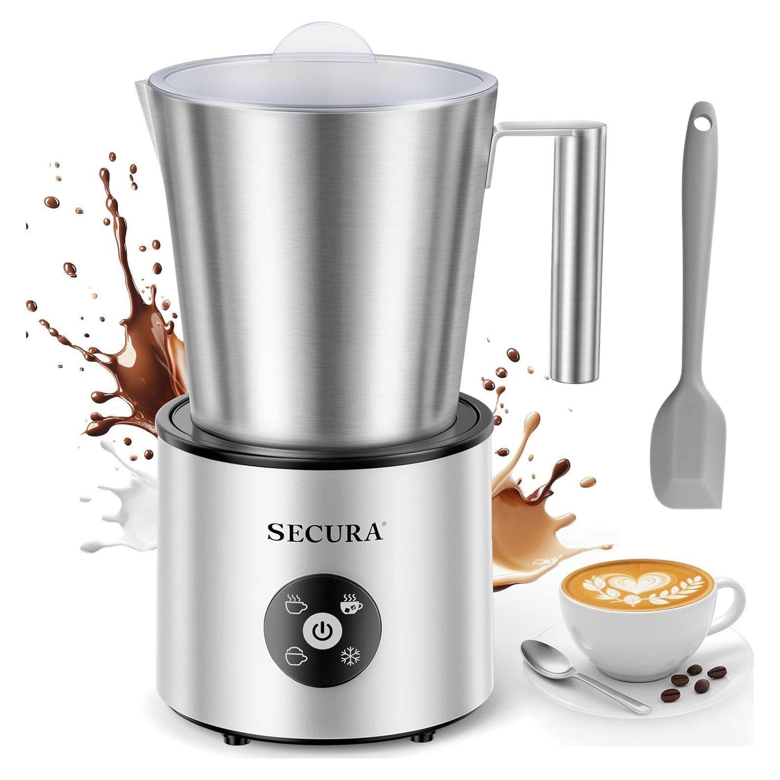 Espumador de Leche Secura F280UG 4 en 1 Acero Inoxidable 0.5L