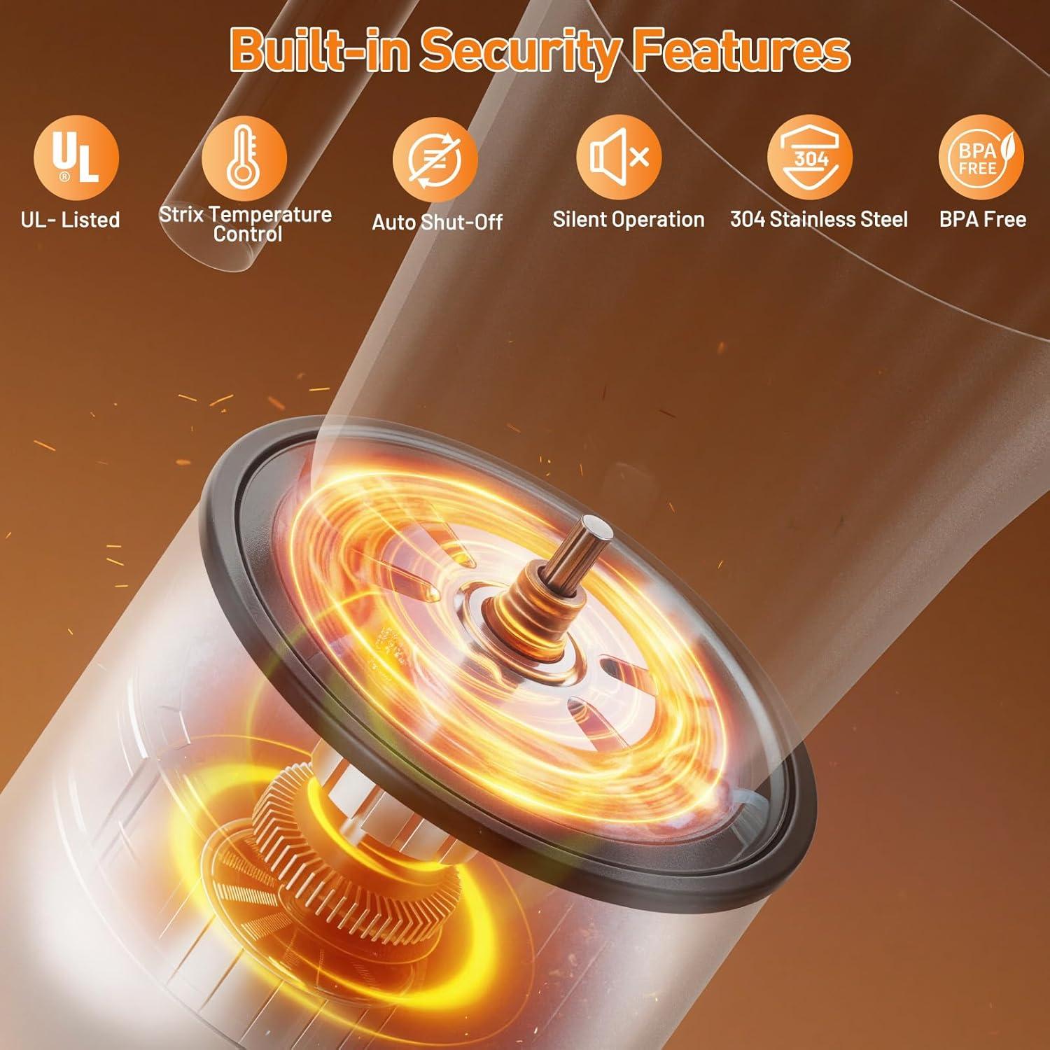 Espumador de Leche Secura F280UG 4 en 1 Acero Inoxidable 0.5L