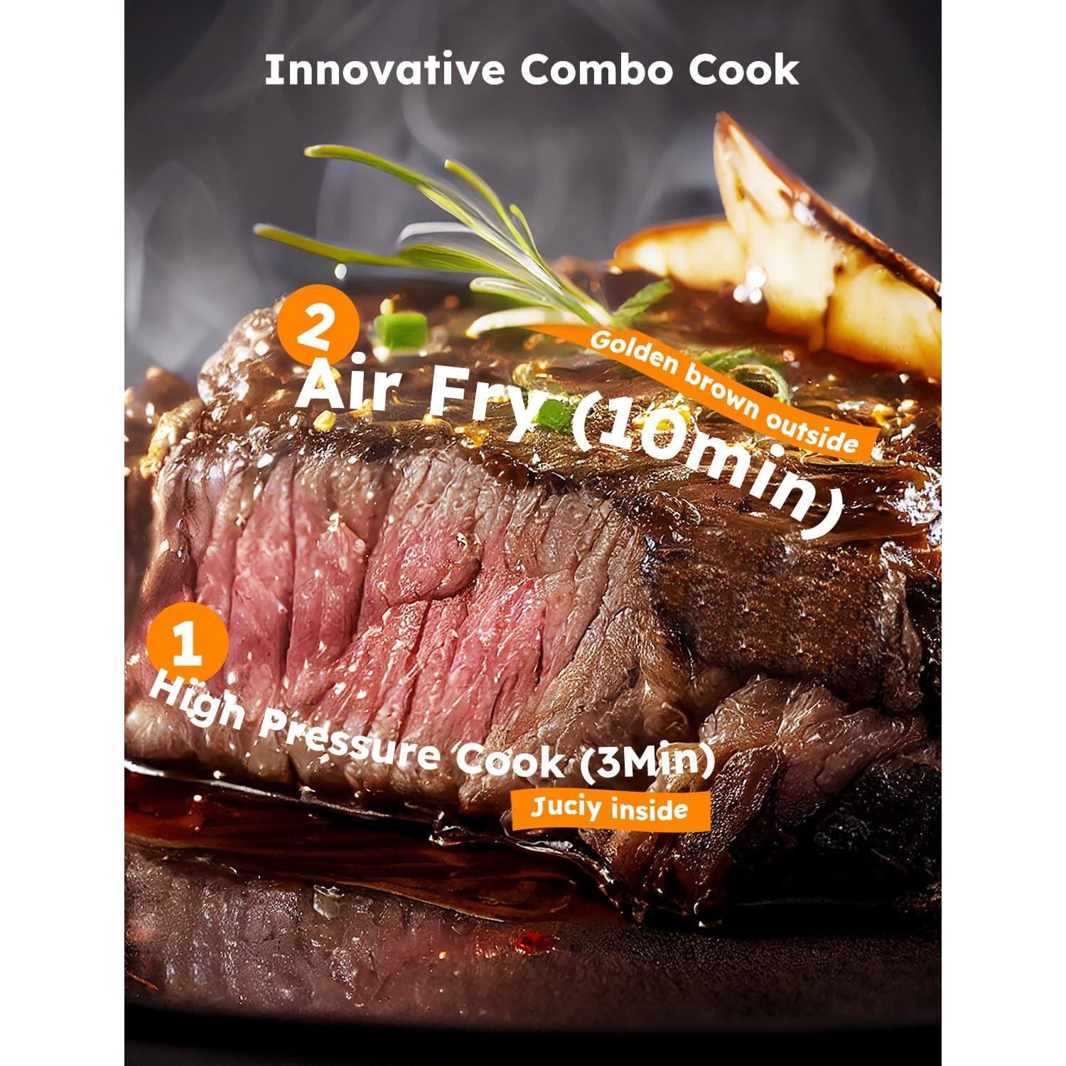 Freidora de Aire y Olla de Presión Nuwave Duet 6QT 540 en 1