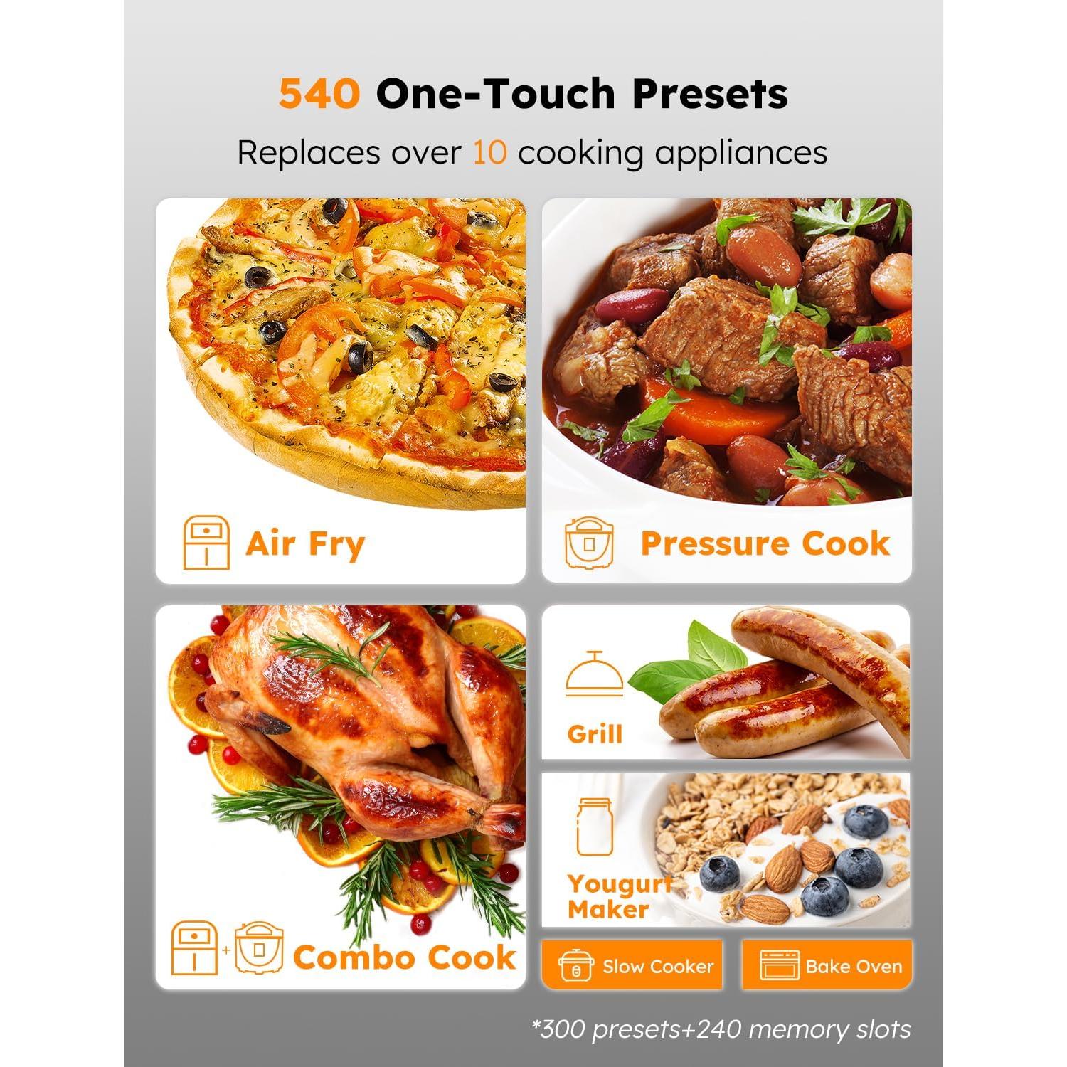 Freidora de Aire y Olla de Presión Nuwave Duet 6QT 540 en 1