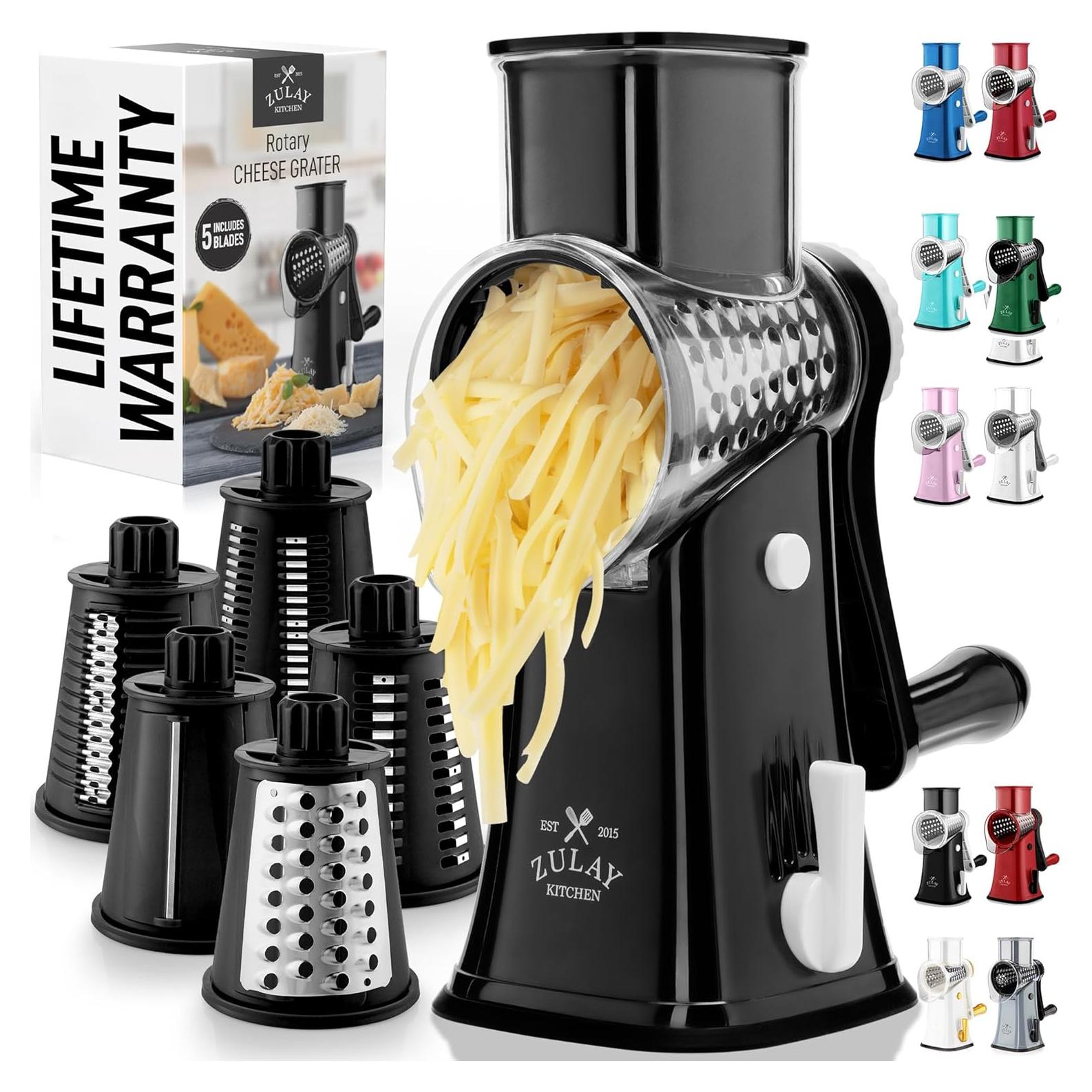Rallador de Queso Rotatorio Zulay Kitchen 5 Cuchillas Manual