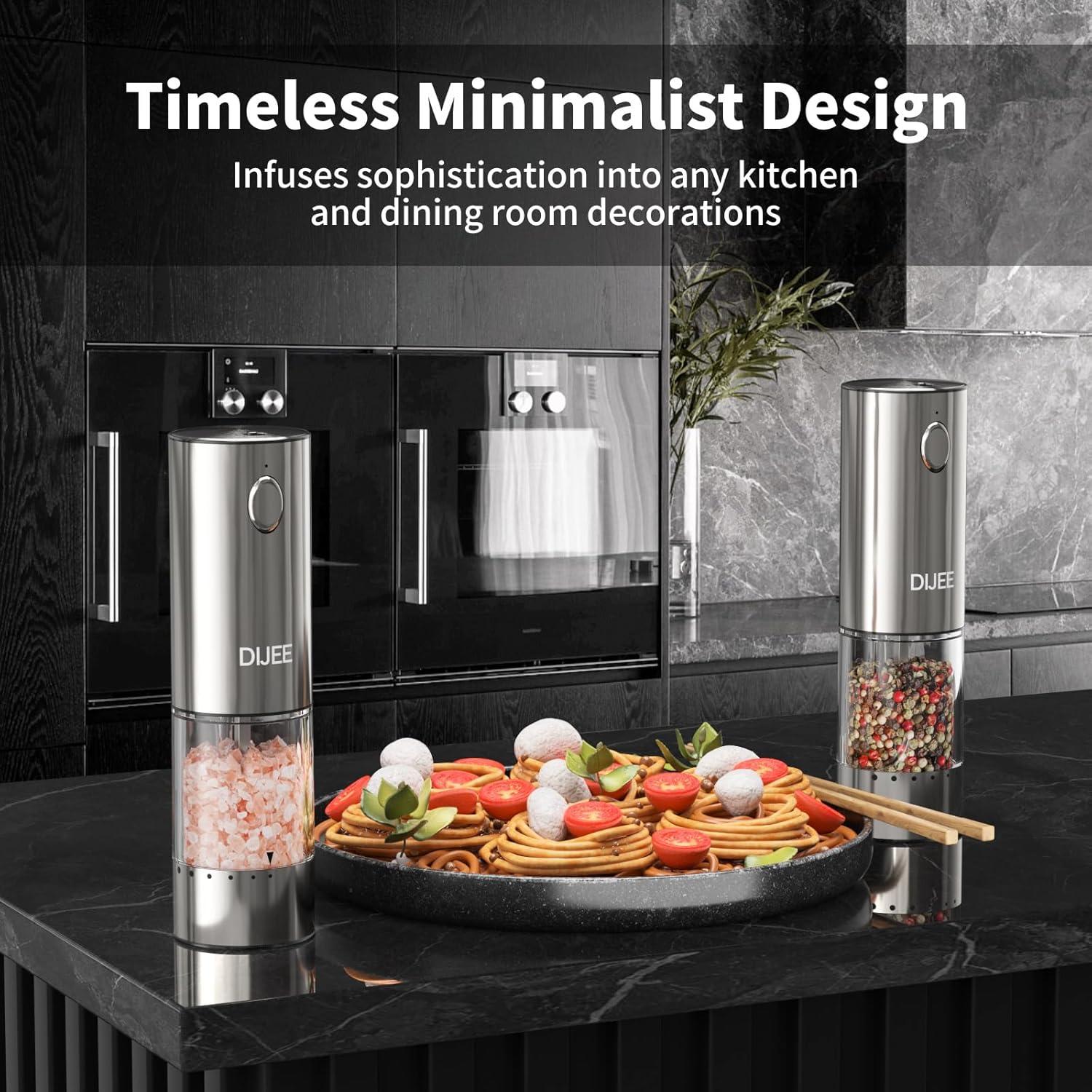 Juego de Molinos de Sal y Pimienta Eléctricos DIJEE 2 Piezas