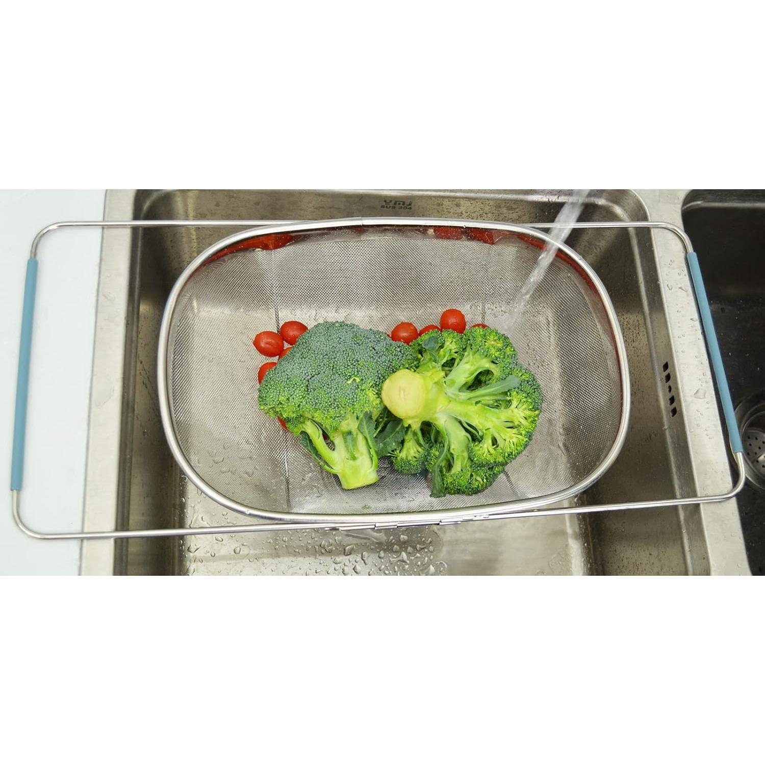 Colador Ovalado Expandible SAMMART de Acero Inoxidable