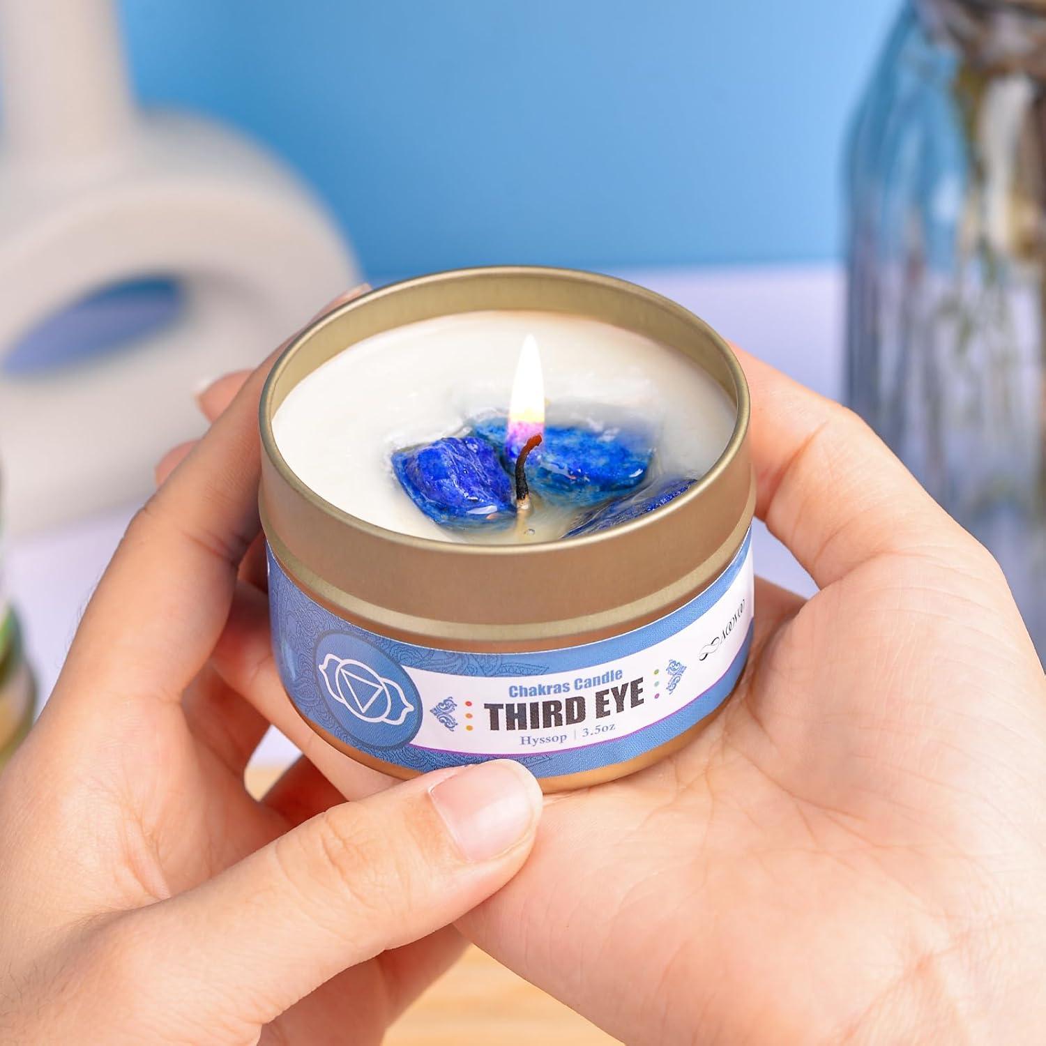 Set de 7 Velas Chakra AOOVOO - Aromaterapia y Cristales