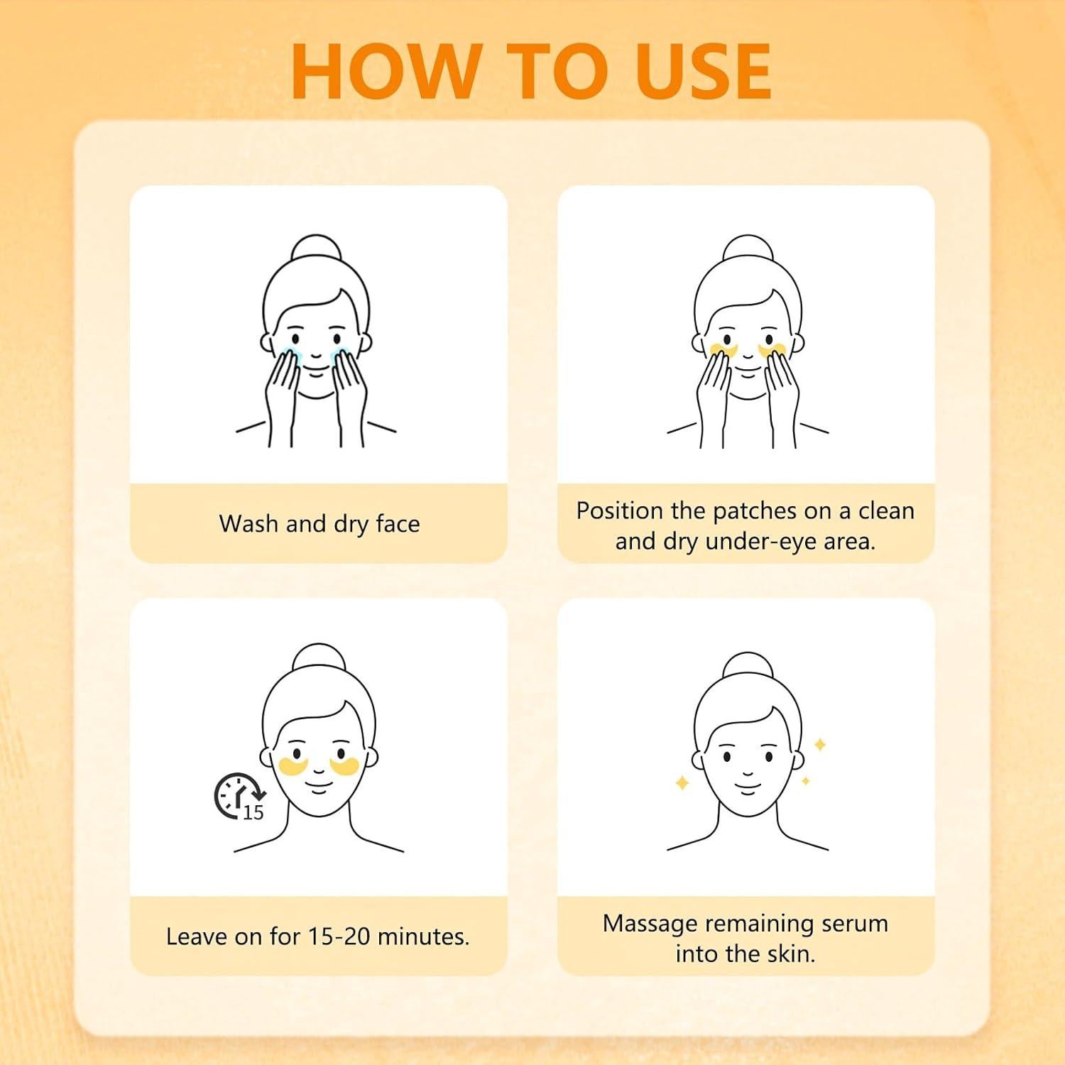 Parches para Ojos Aeryea con Vitamina C y Cafeína - 30 Pares