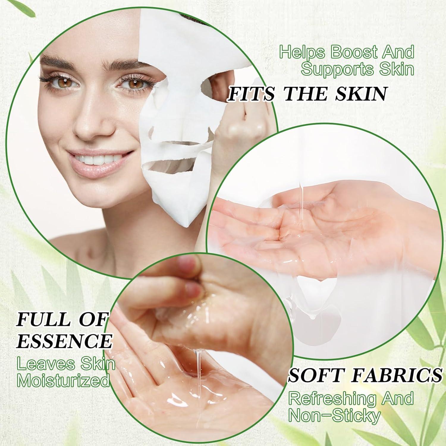 10 Mascarillas Faciales Hidratantes GUOYAOLIFU para Piel Sensible