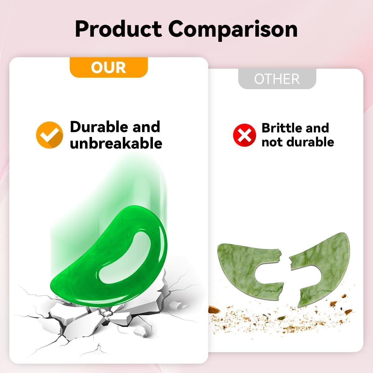 Herramienta Gua Sha Verde FDKJEJC para Masaje Corporal 10cm