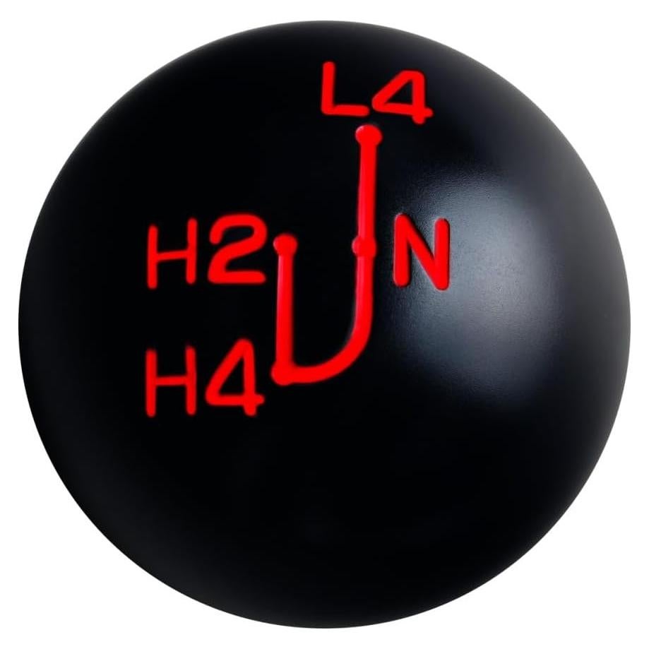 Perilla de Cambio 4x4 DEWHEL Negra con Incrustación Roja