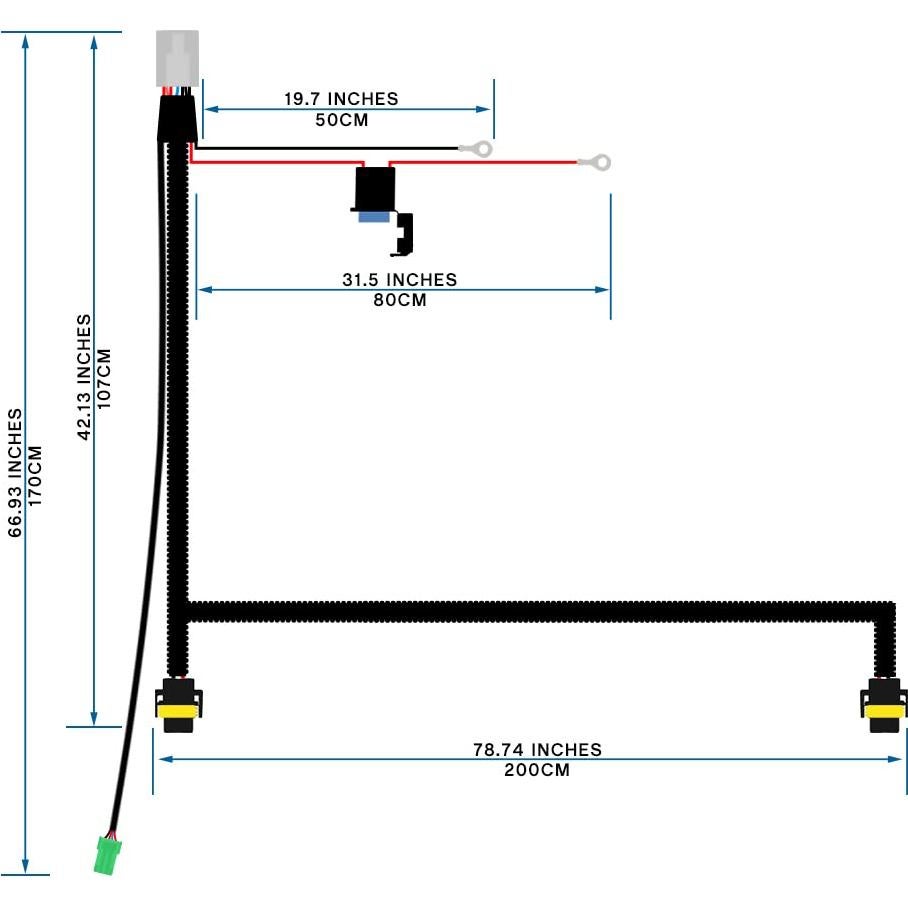 Kit de Conector de Cableado de Faro Antiniebla Toyota H11 H8